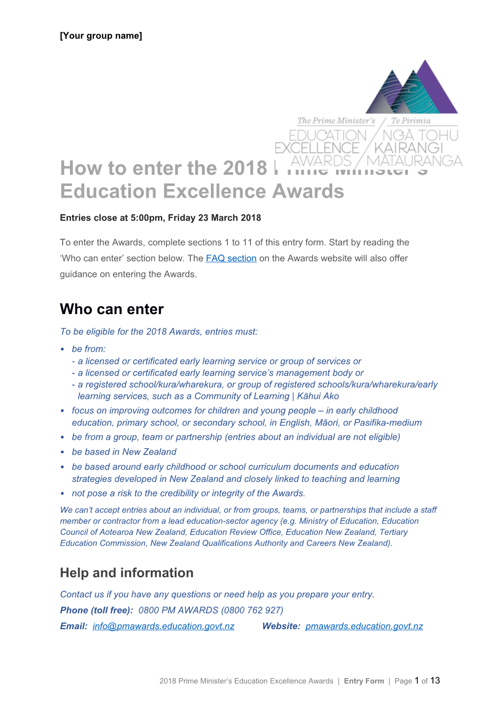 How to Enter the 2018 Prime Minister S Education Excellence Awards