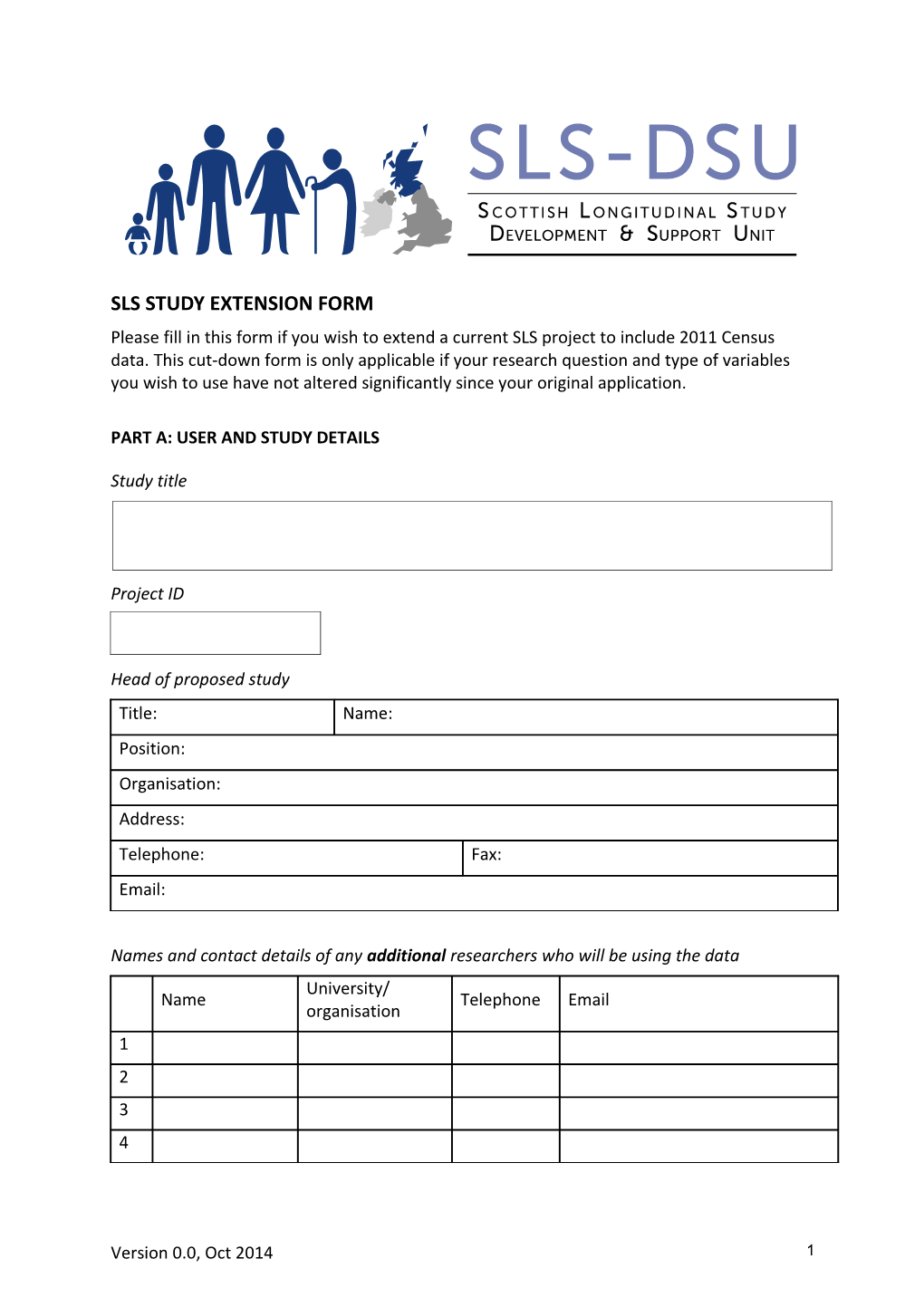 Sls Study Extension Form