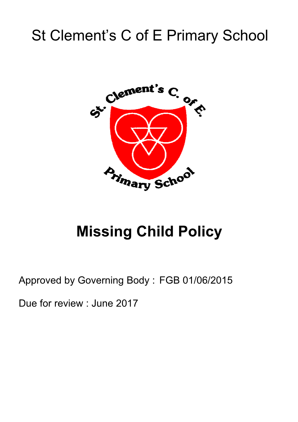 Missing Child Policy