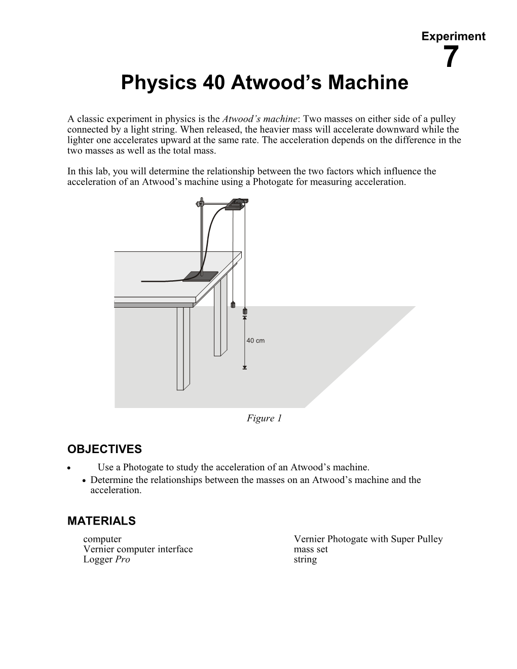 Physics 40 Atwood S Machine