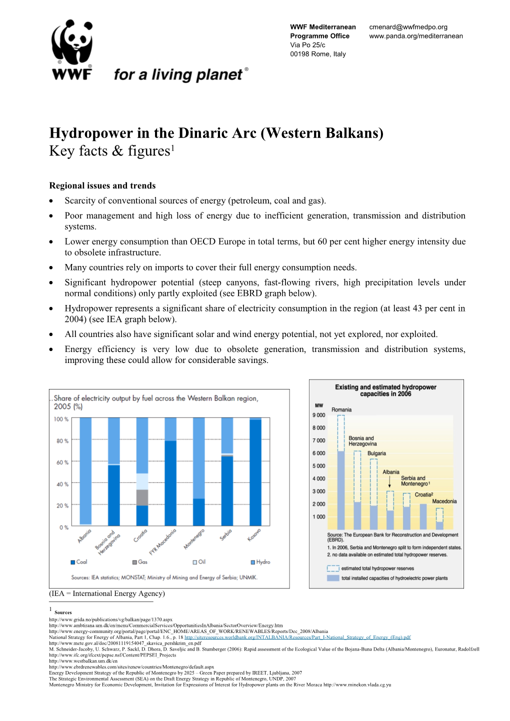Hydropower in the Dinaric Arc (Western Balkans)