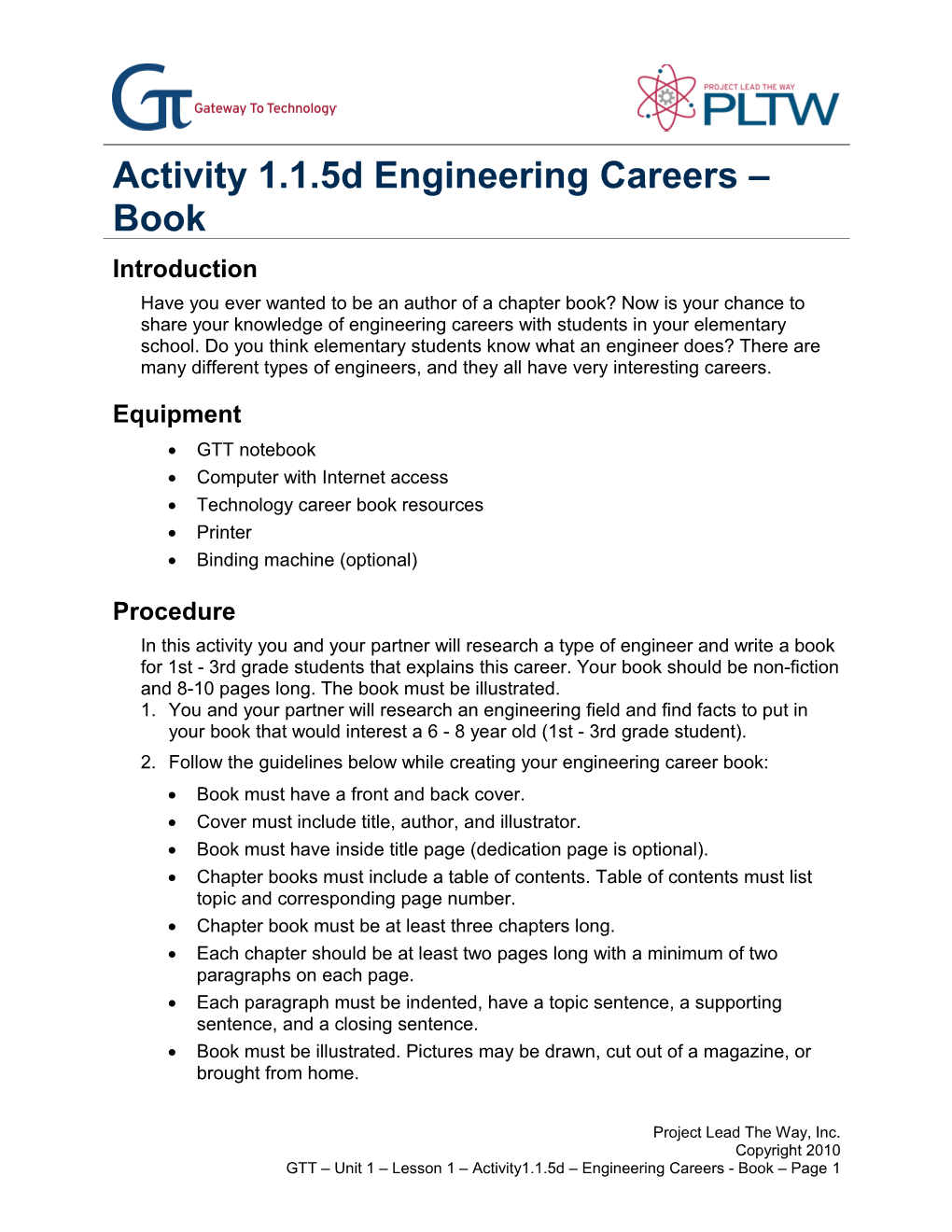 Activity 1.1.5D Engineering Careers - Book