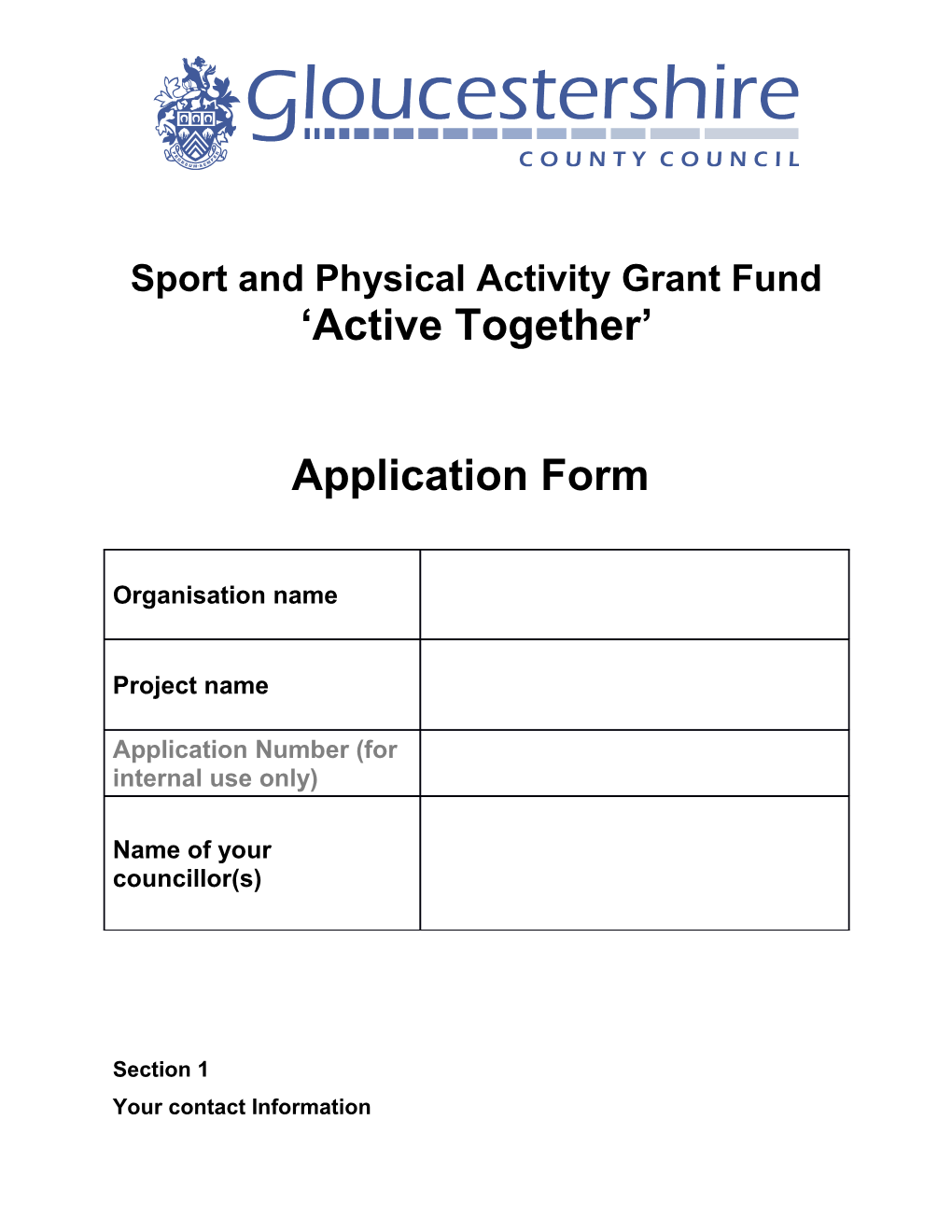 Sport and Physical Activity Grant Fund