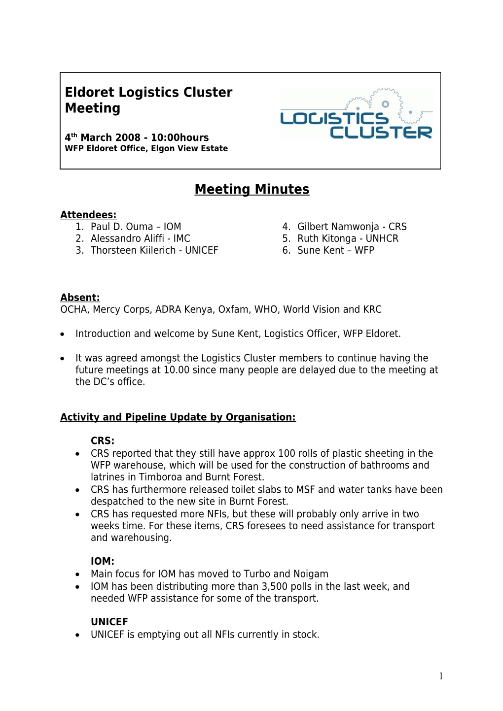 Meeting Minutes s12