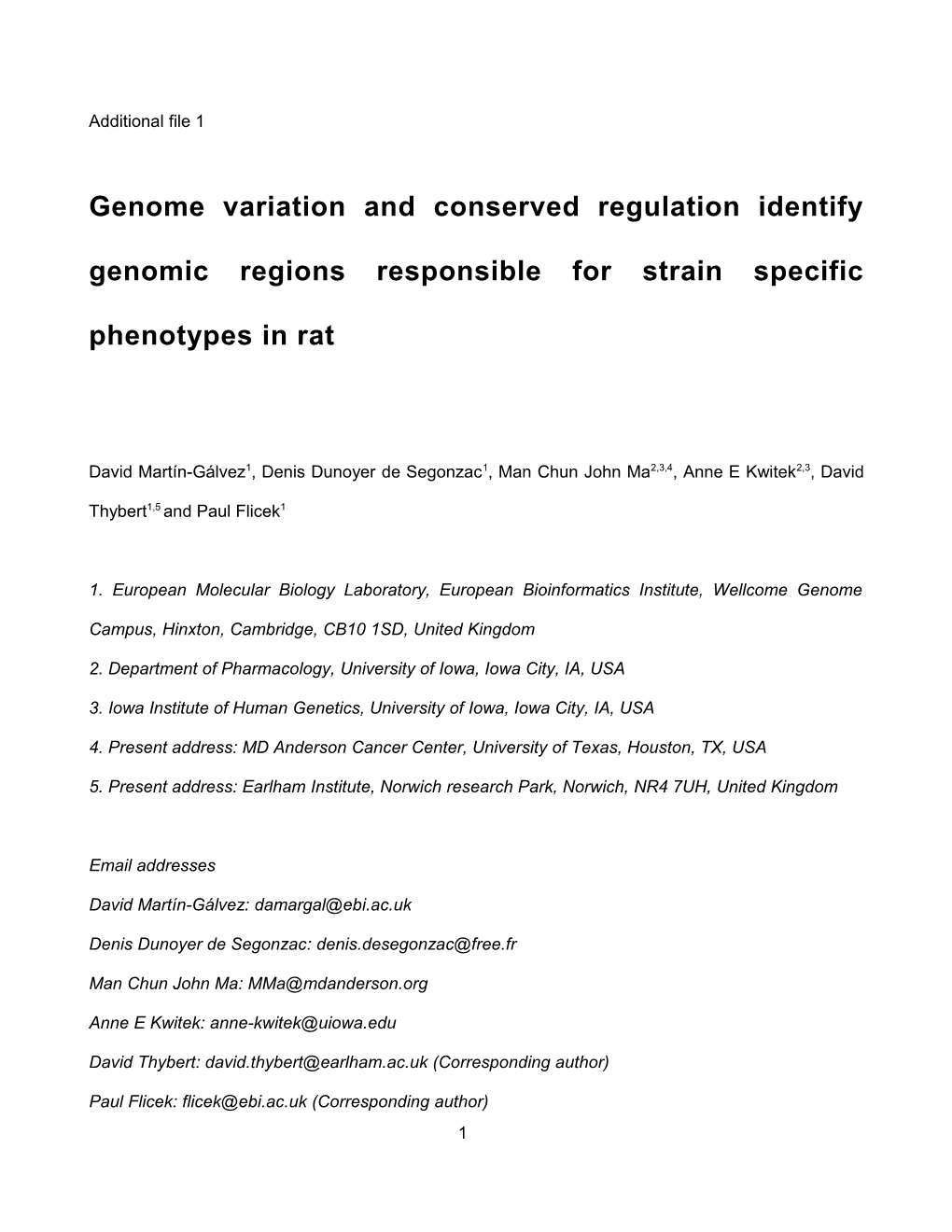 Genome Variation and Conserved Regulation Identify Genomic Regions Responsible for Strain