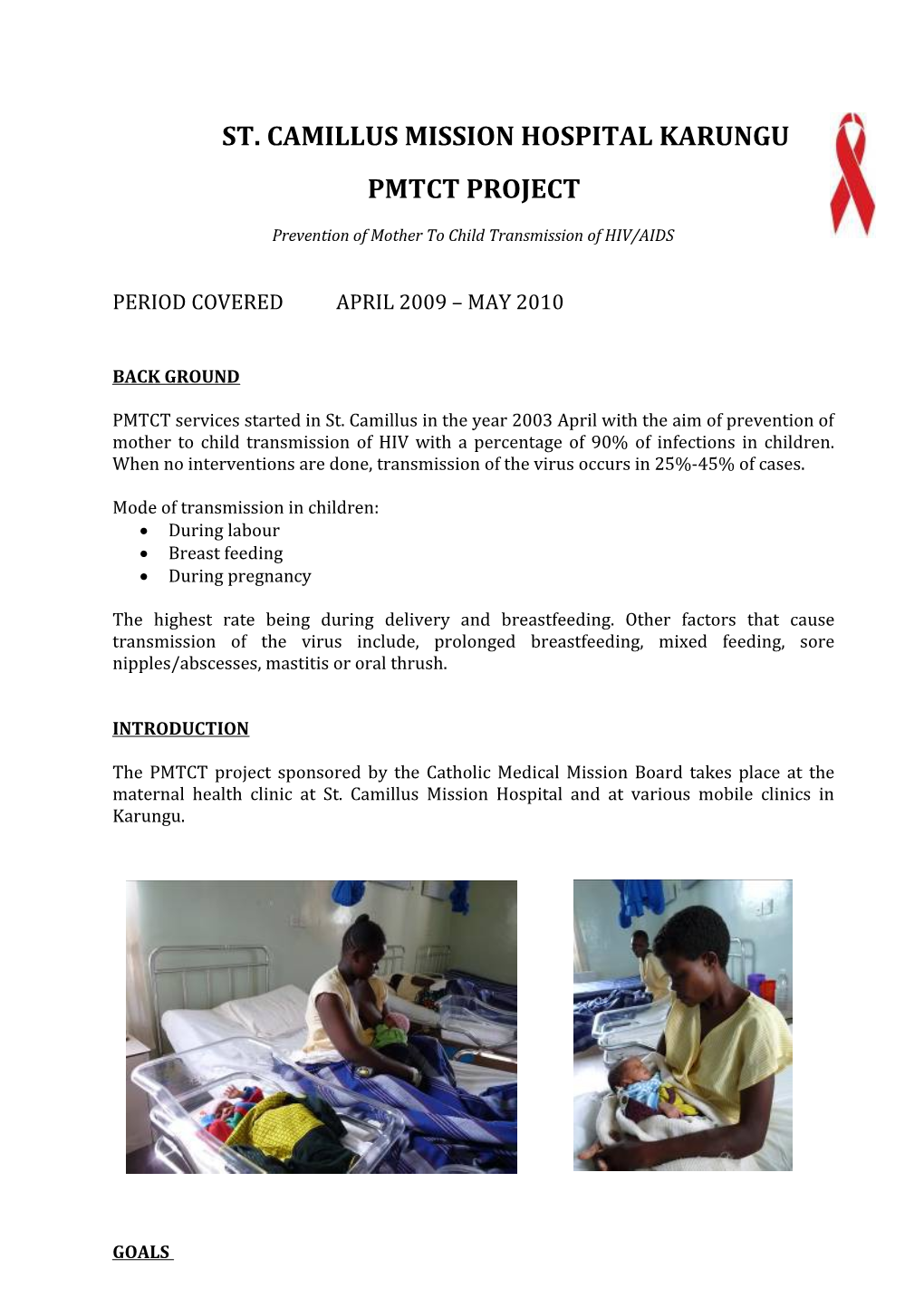 Prevention of Mother to Child Transmission of HIV/AIDS