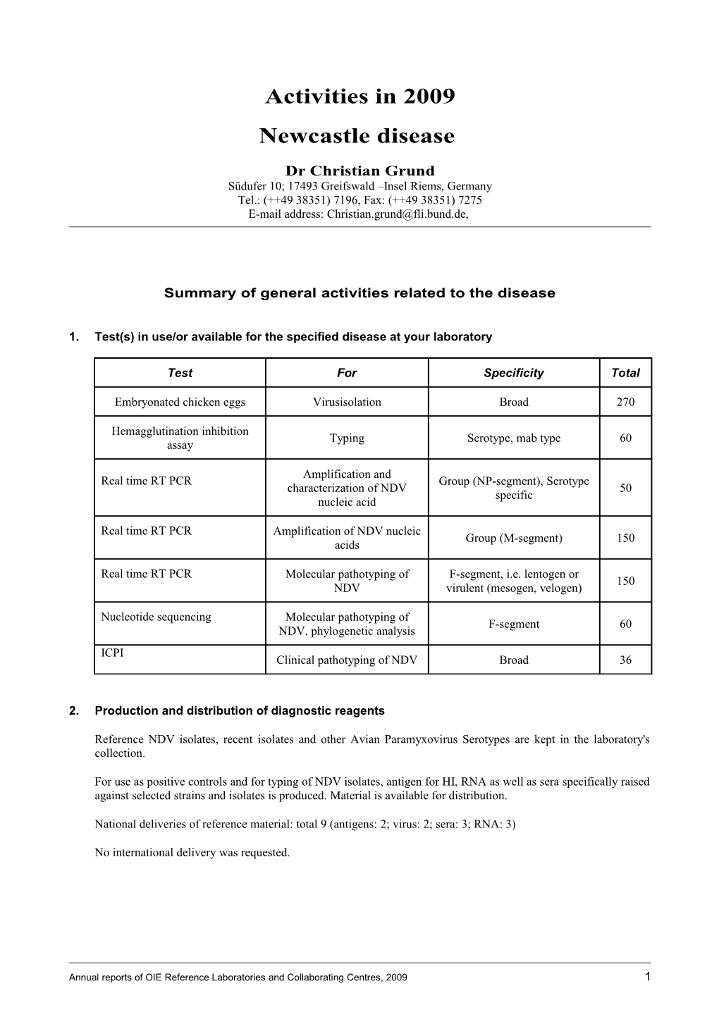 Newcastle Disease