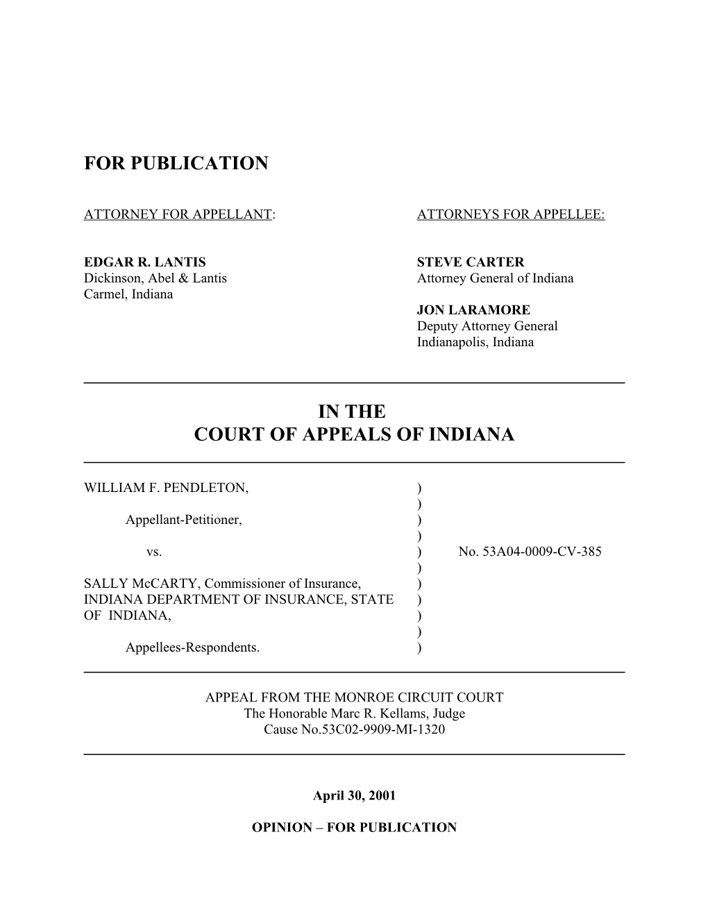 Attorney for Appellant: Attorneys for Appellee s1
