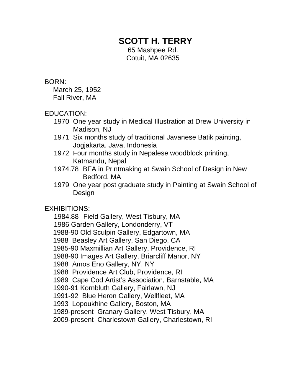 1970 One Year Study in Medical Illustration at Drew University in Madison, NJ