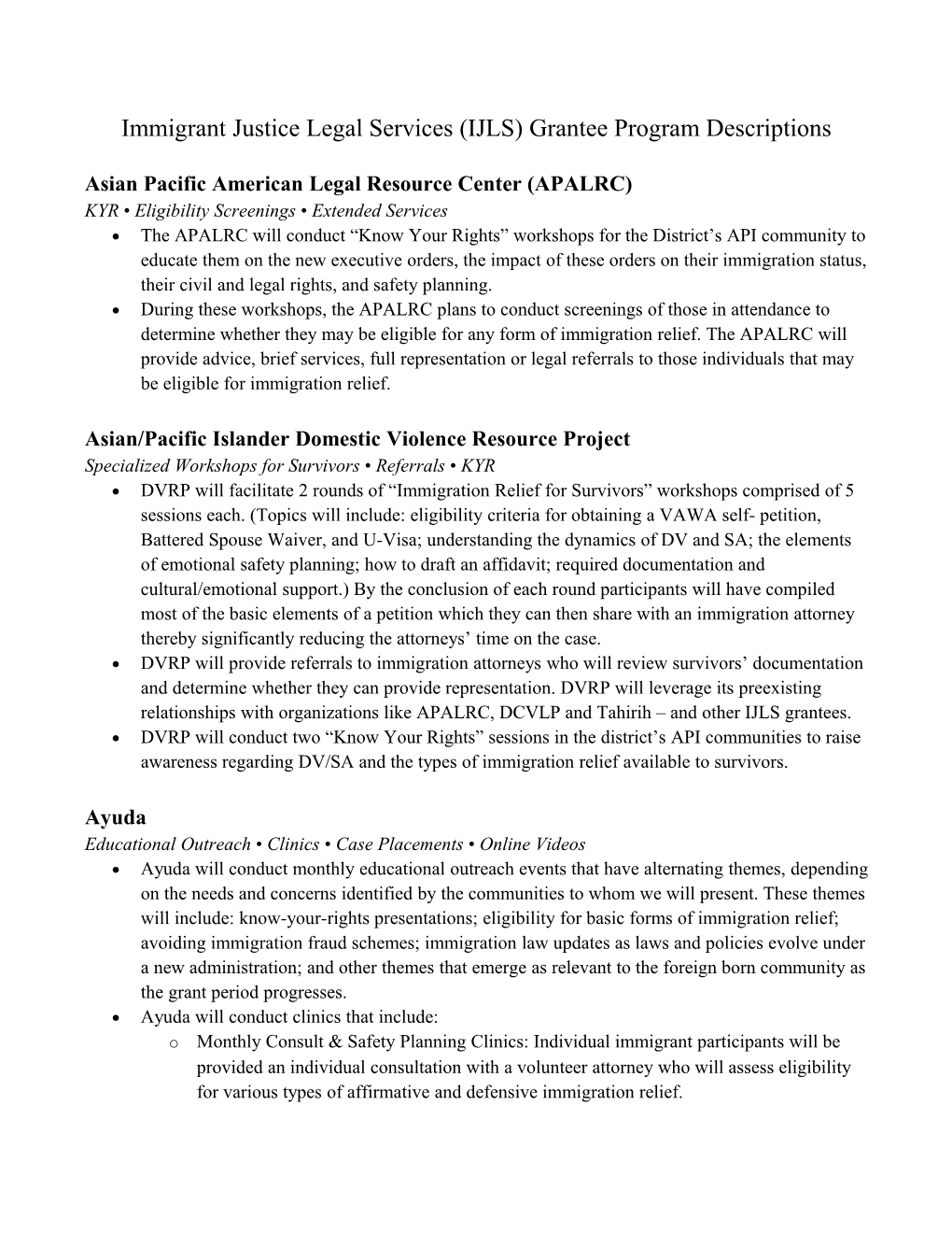 Asian Pacific American Legal Resource Center (APALRC)