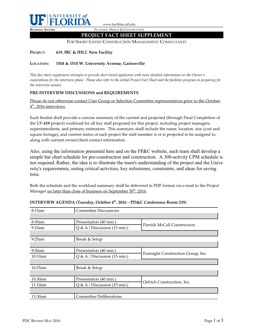 CM Project Fact Sheet Supplement