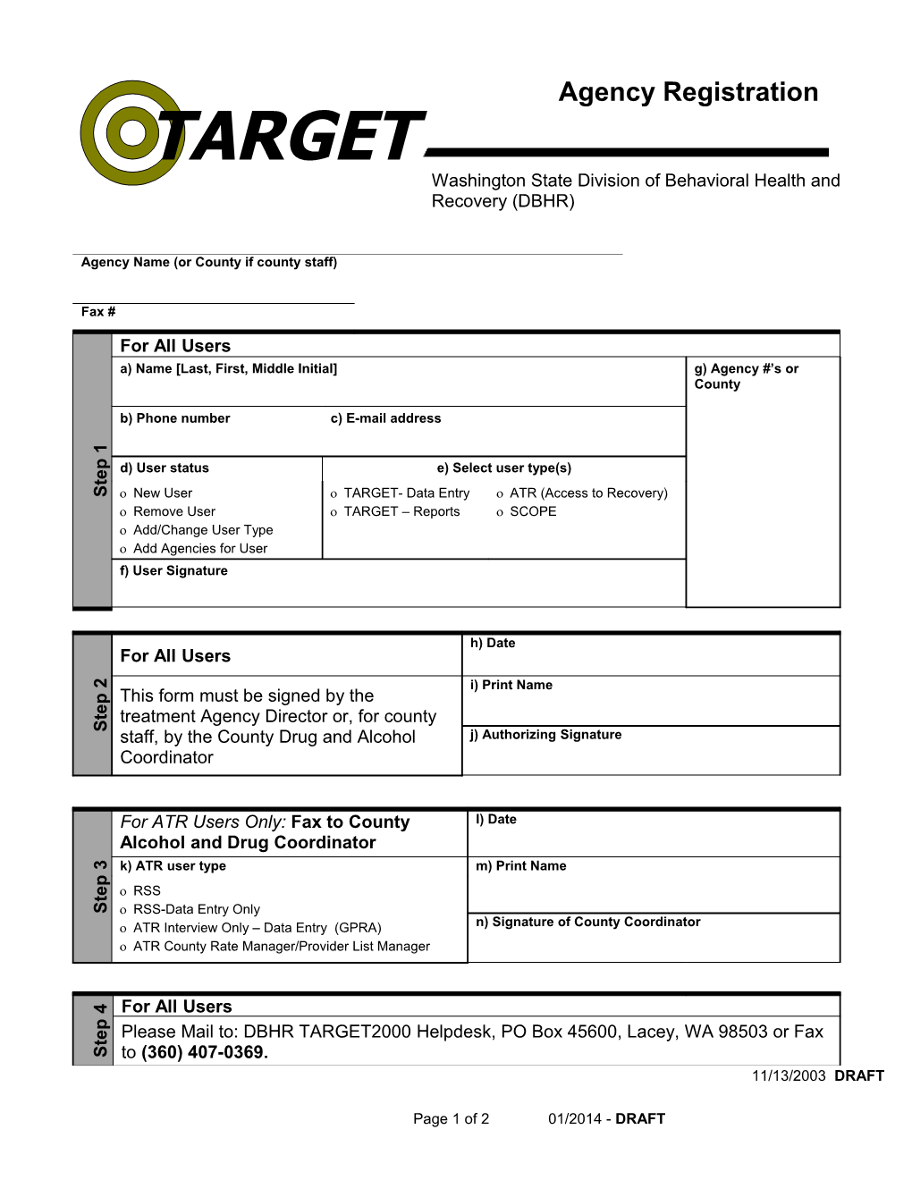 TARGET- Data Entry