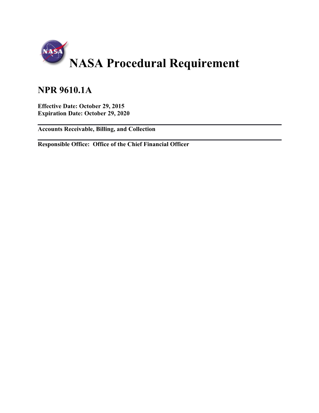 NASA Procedural Requirement