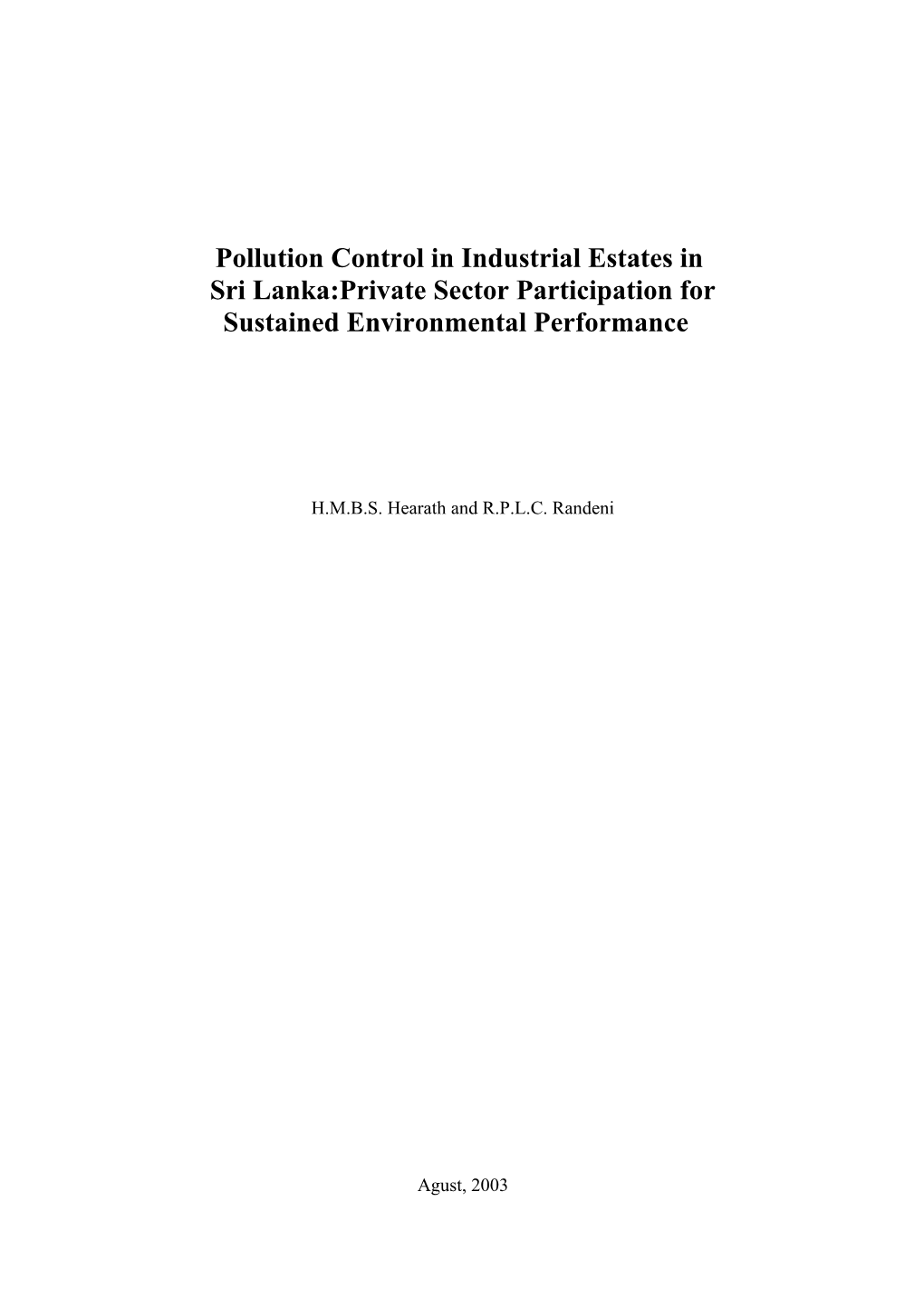 Title: Econometric Analysis of the Causes of Forest Land Use Changes