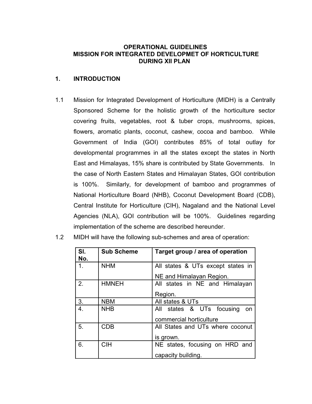 National Horticulture Mission