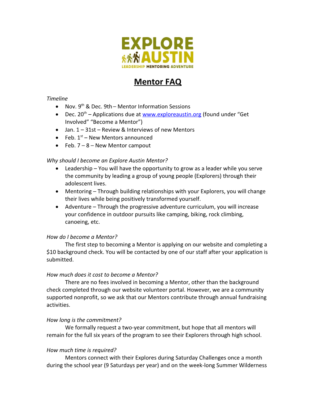 Why Should I Become an Explore Austin Mentor?