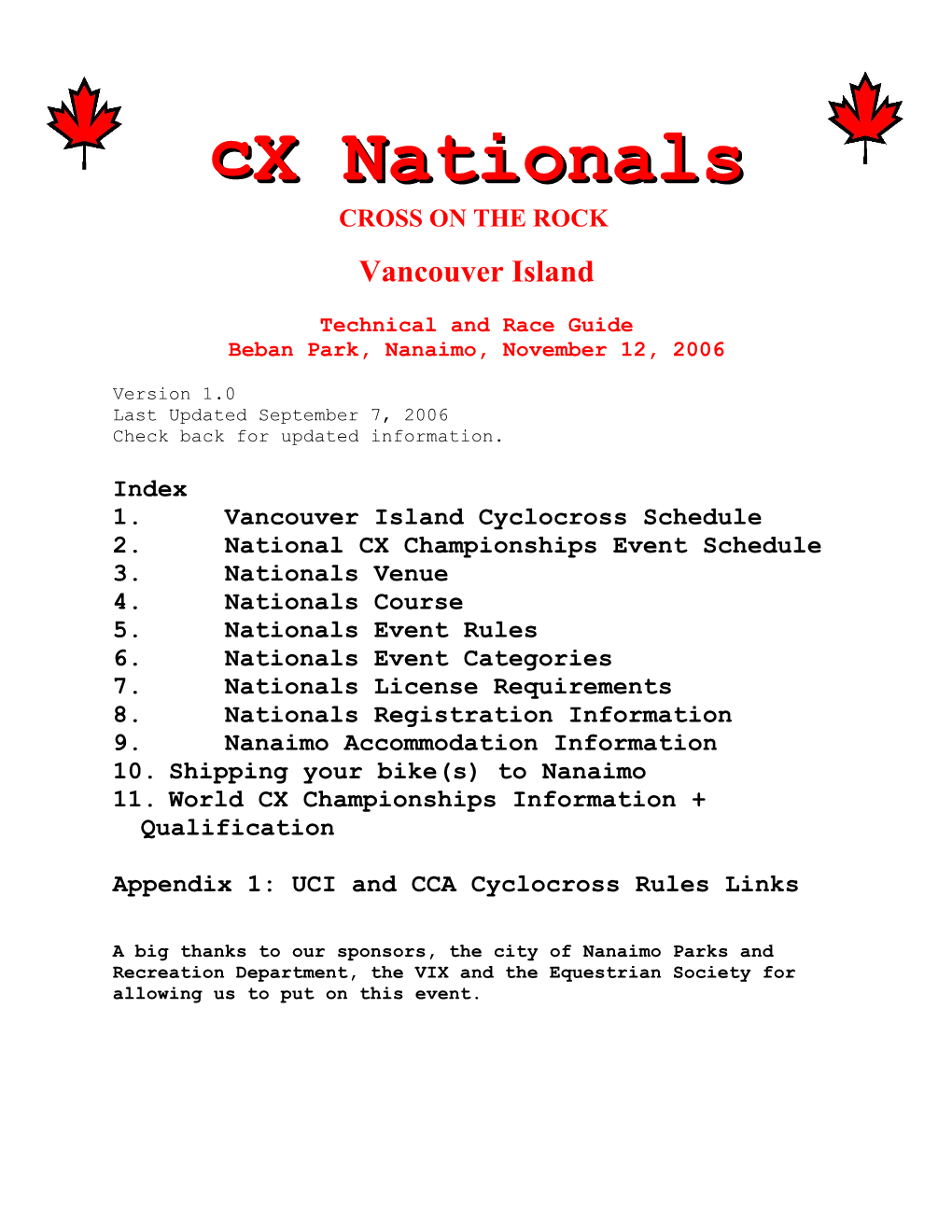 Cross on the Rocks Technical and Race Guide for Race #1 Diver Lake