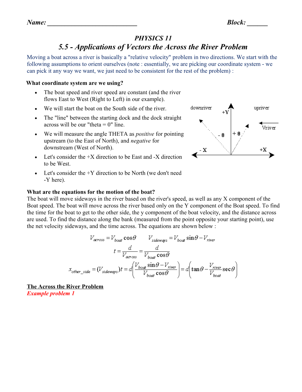 The Across the River Problem