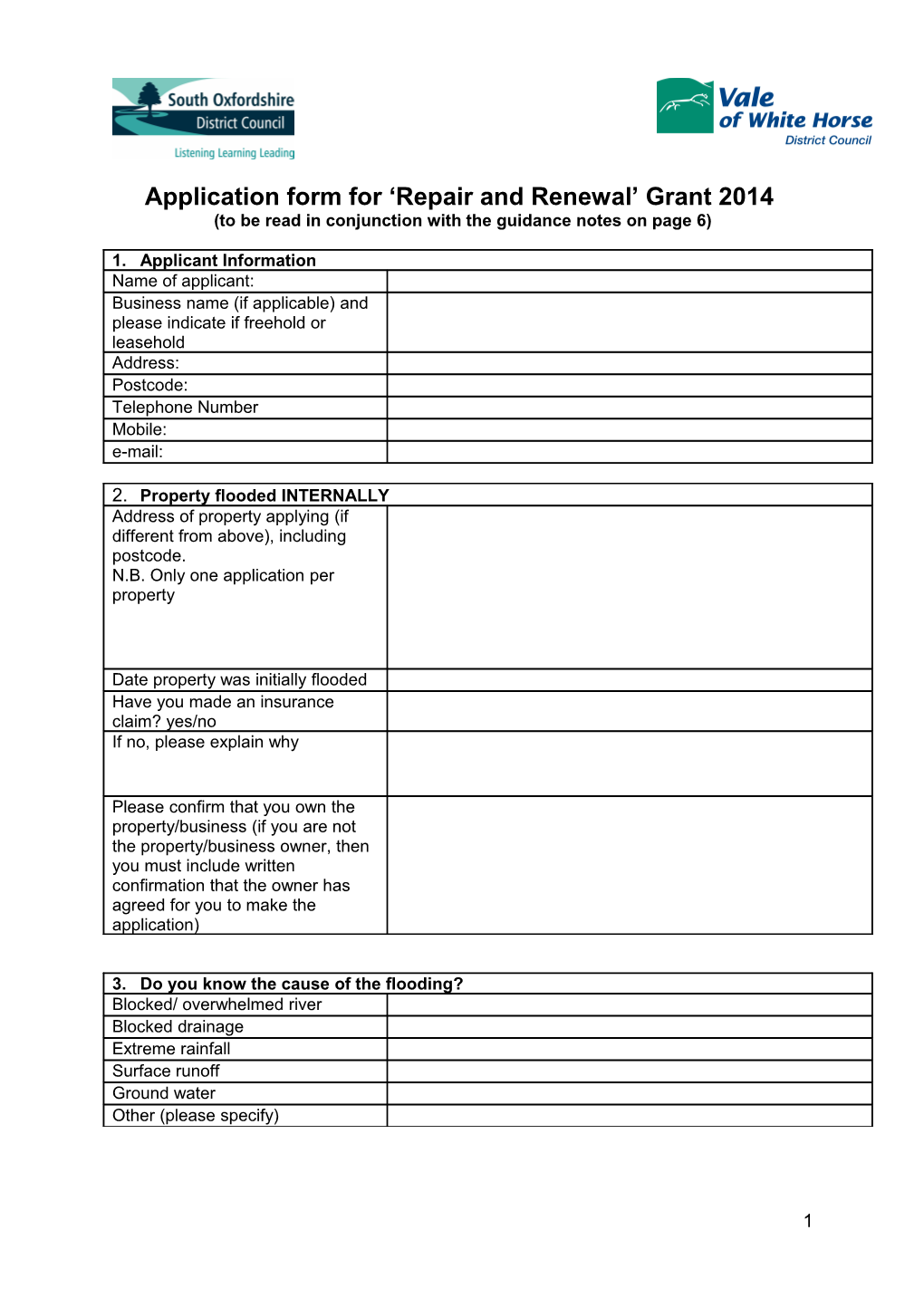 Annex a Proposed Application Form Questions