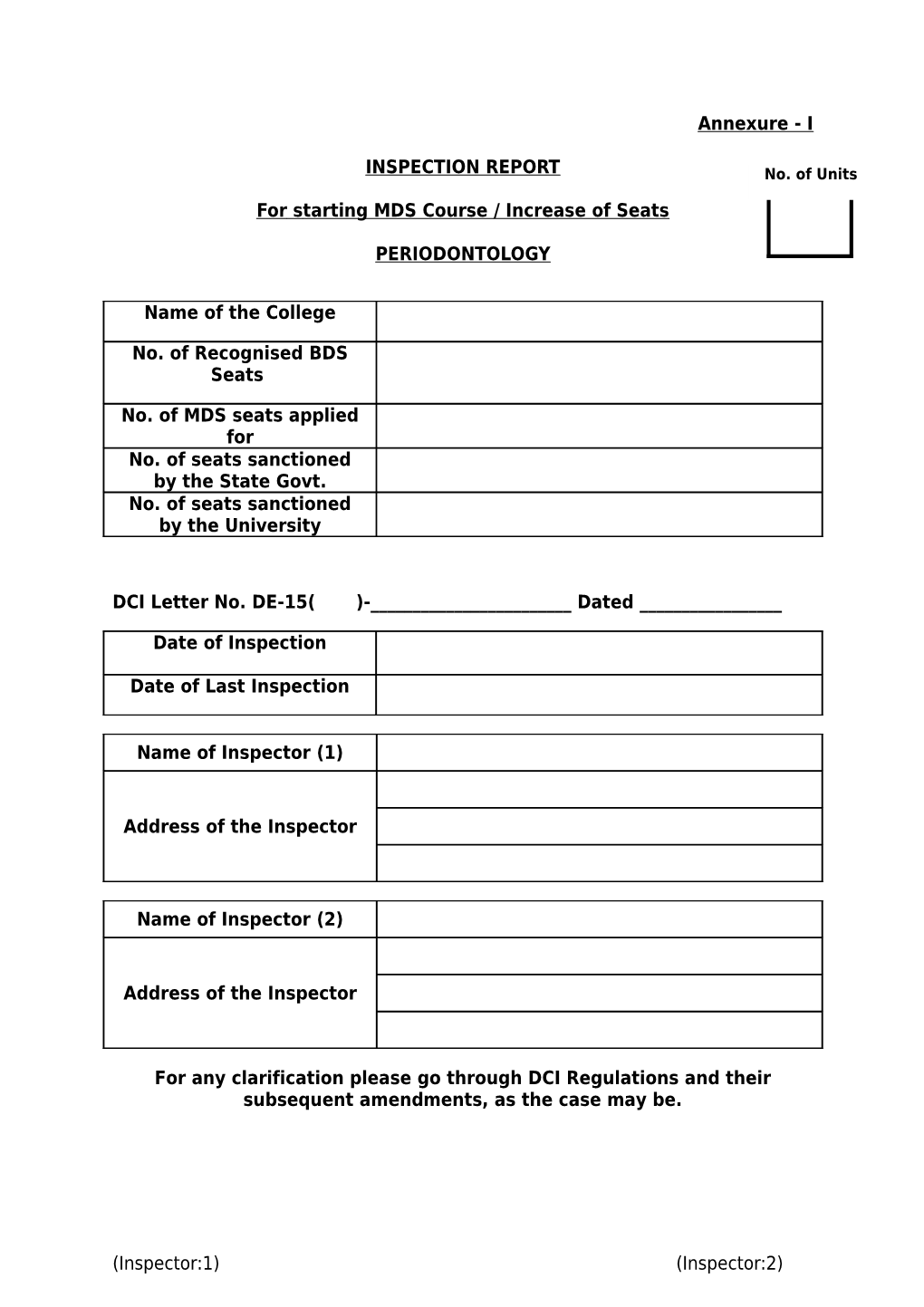 For Starting MDS Course / Increase of Seats s1