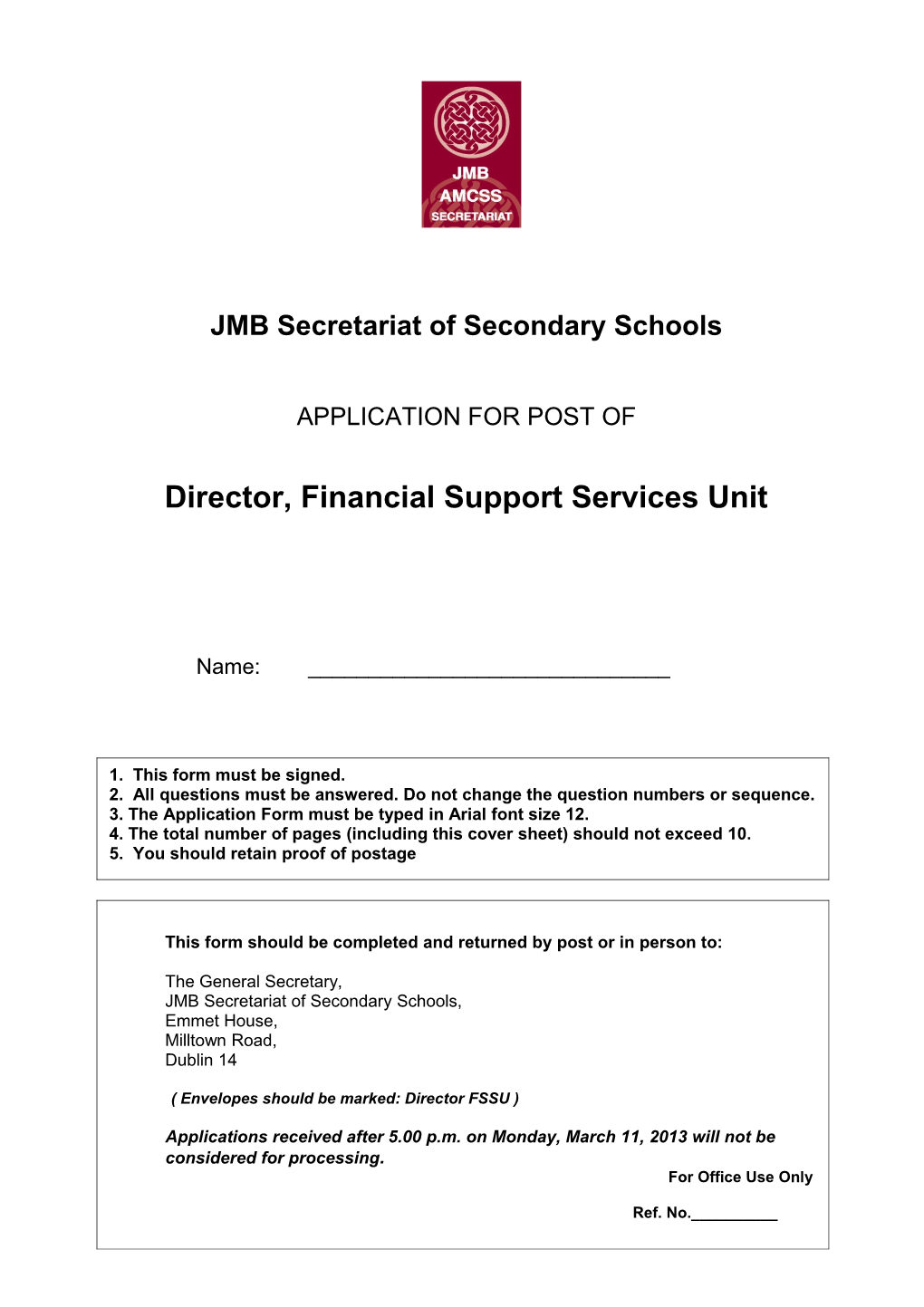 JMB Secretariat of Secondary Schools