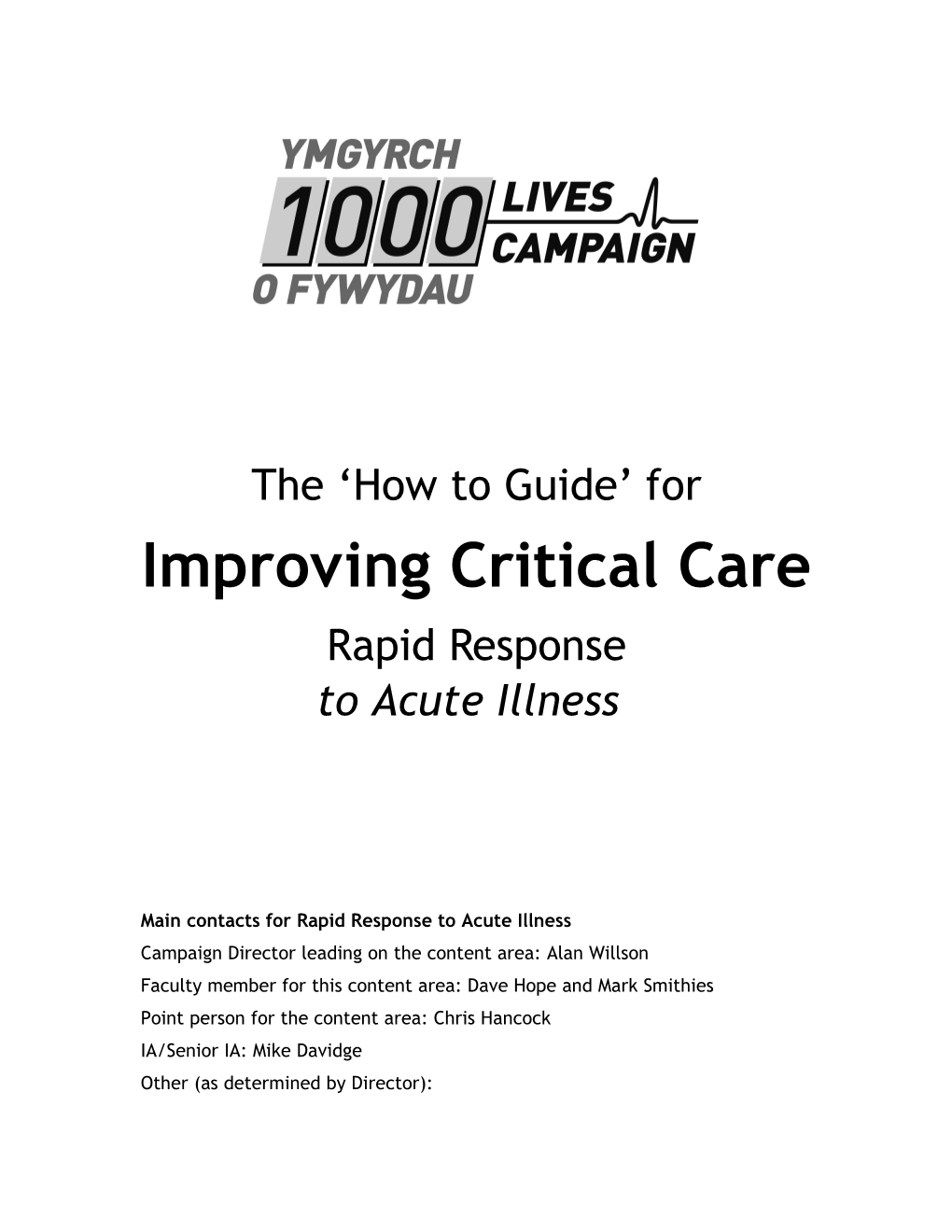 Improve Critical Care