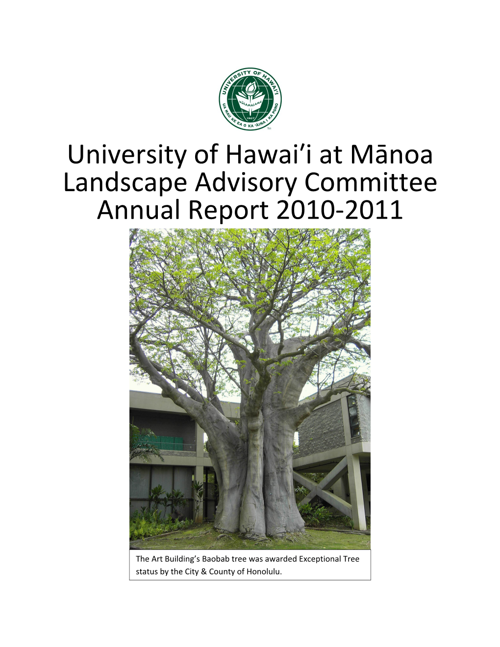 University of Hawaii at Manoa Landscape Advisory Committee