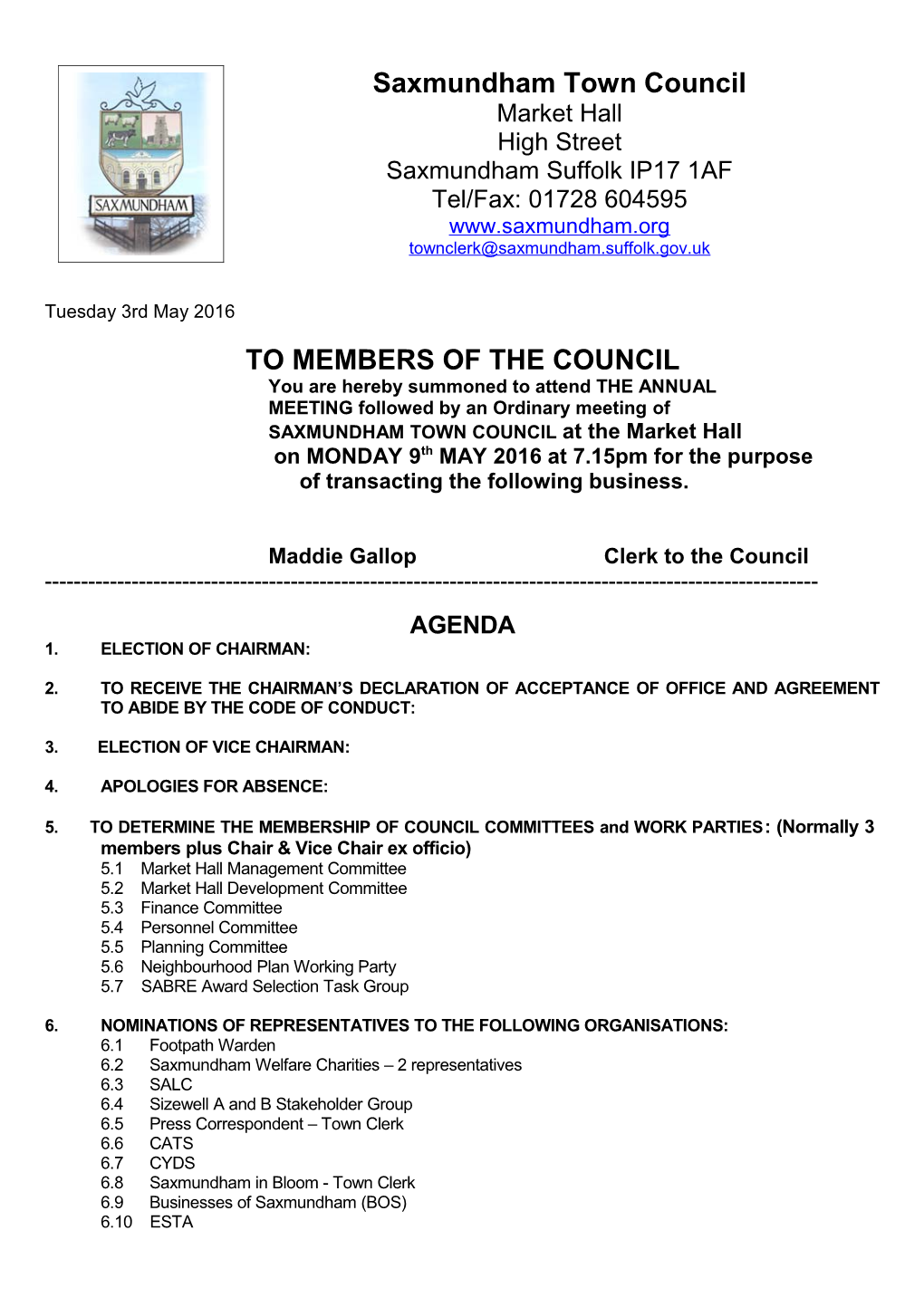 Saxmundham Town Council