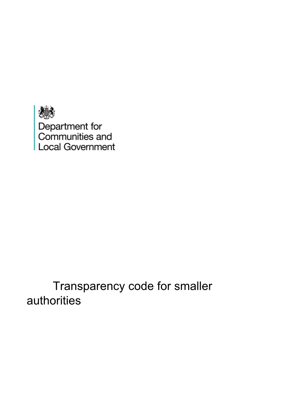 Transparency Code for Smaller Authorities