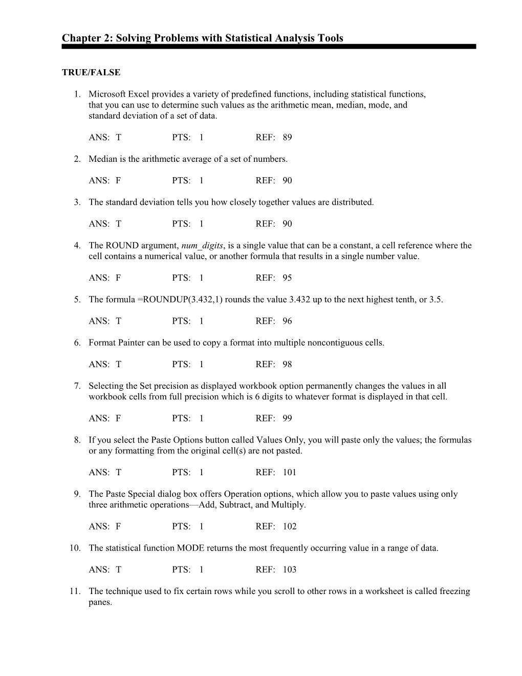 Chapter 2: Solving Problems with Statistical Analysis Tools