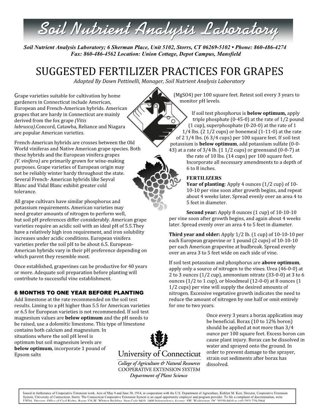 Suggested Fertilizer Practices for Grapes