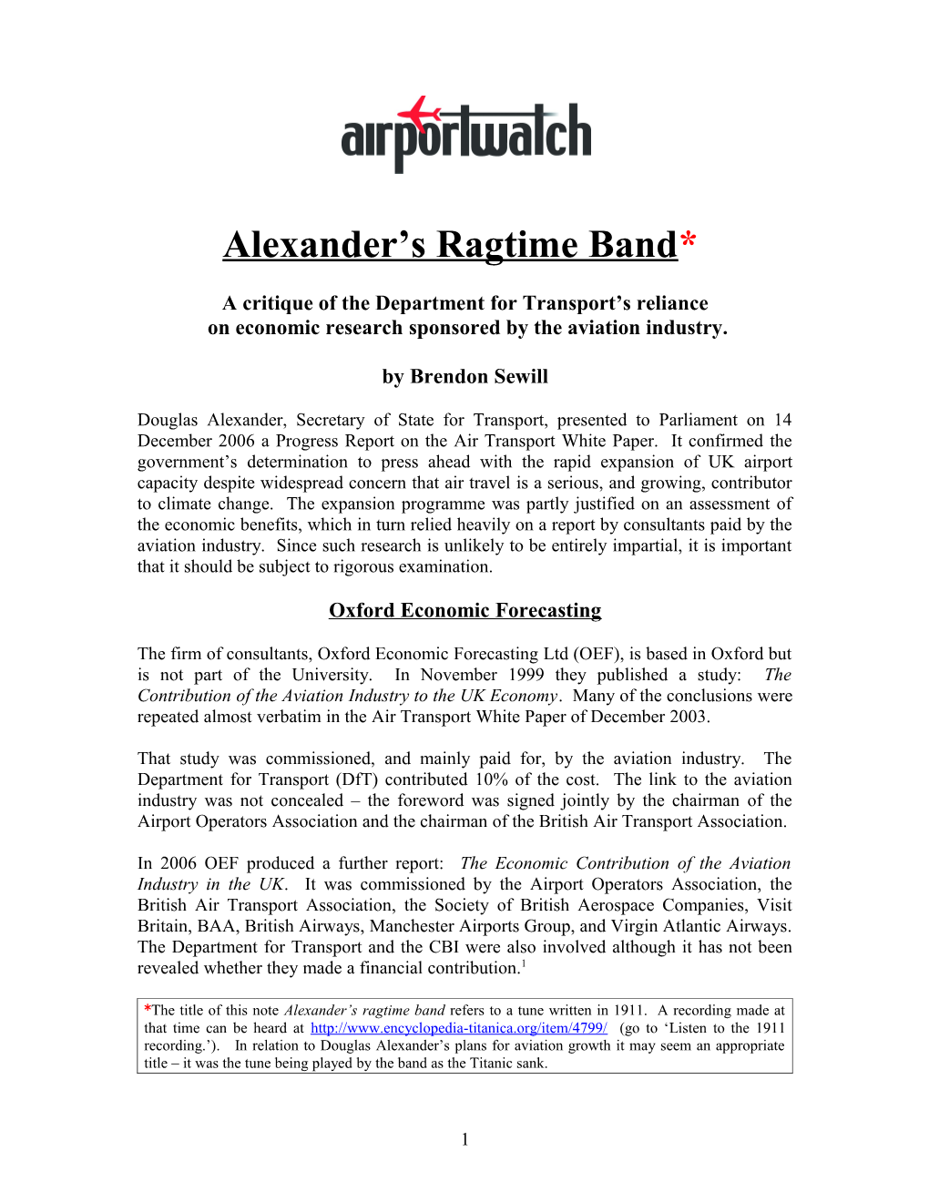 Alexander S Ragtime Band