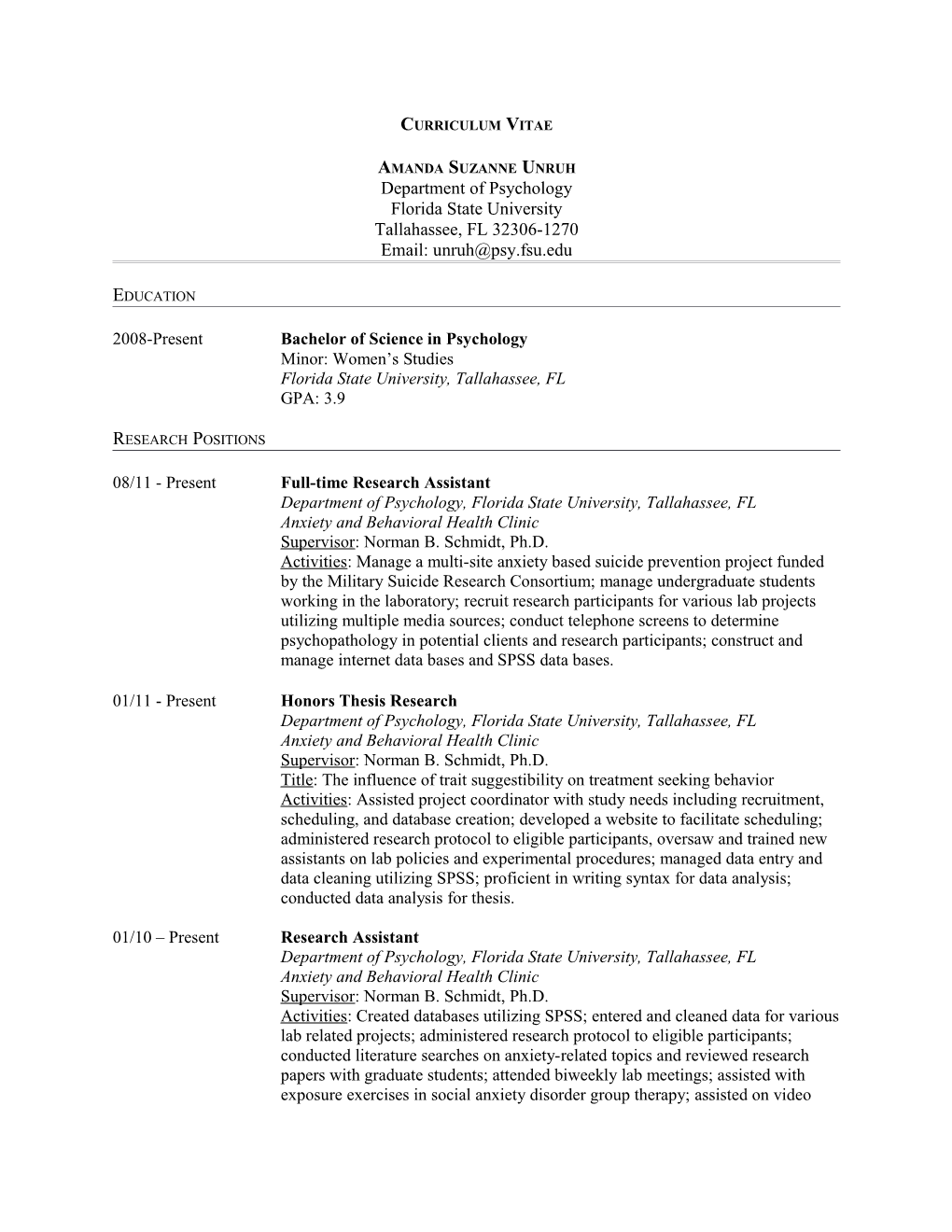 Curriculum Vitae s478