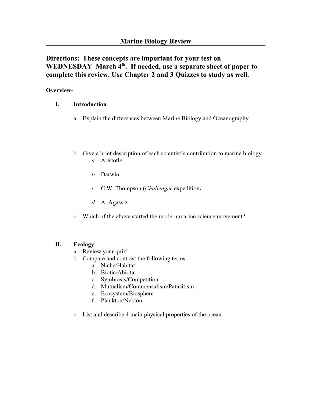 Cellular Respiration and Photosynthesis Review