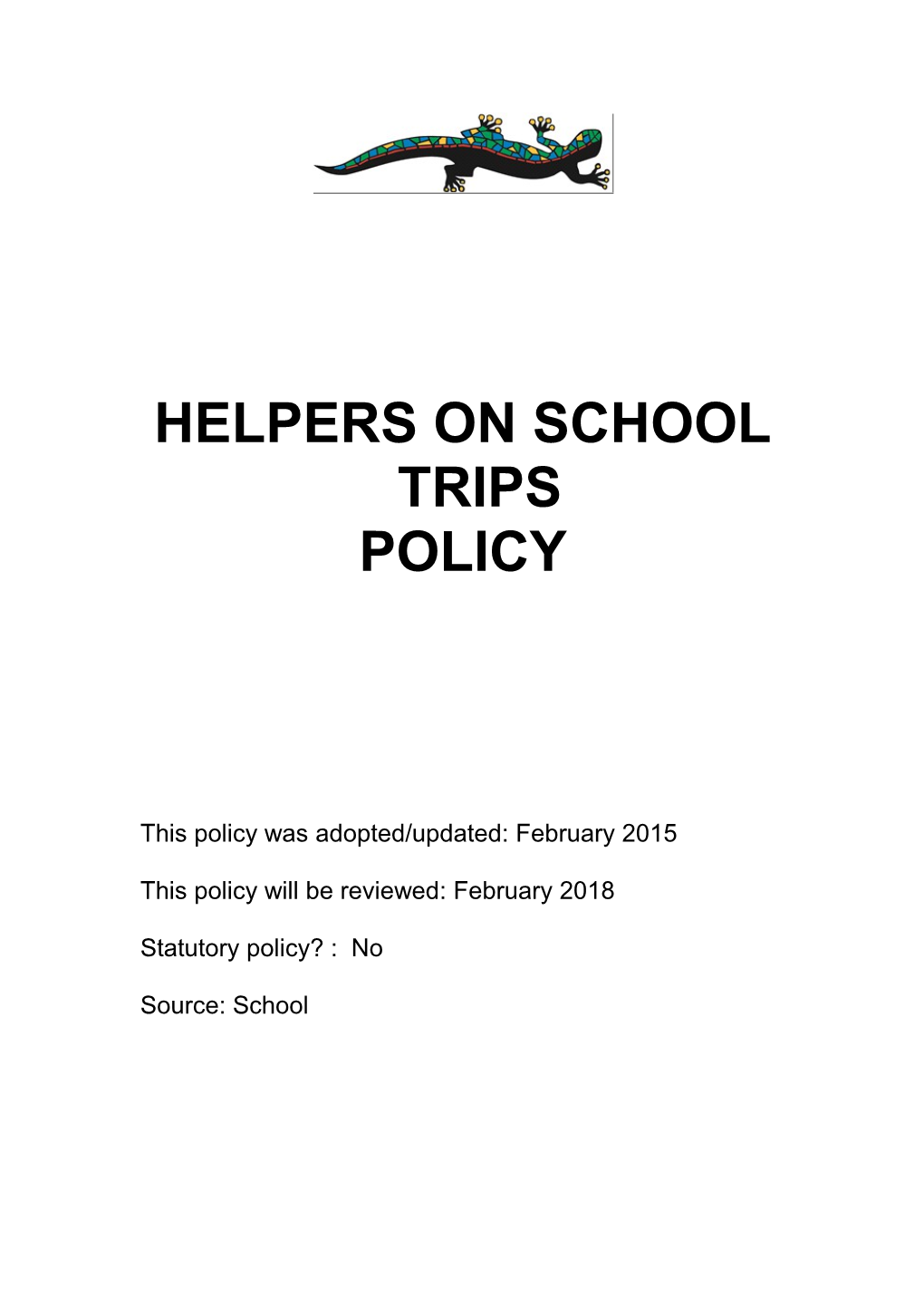 Hampton Wick Infant and Nursery School Policy