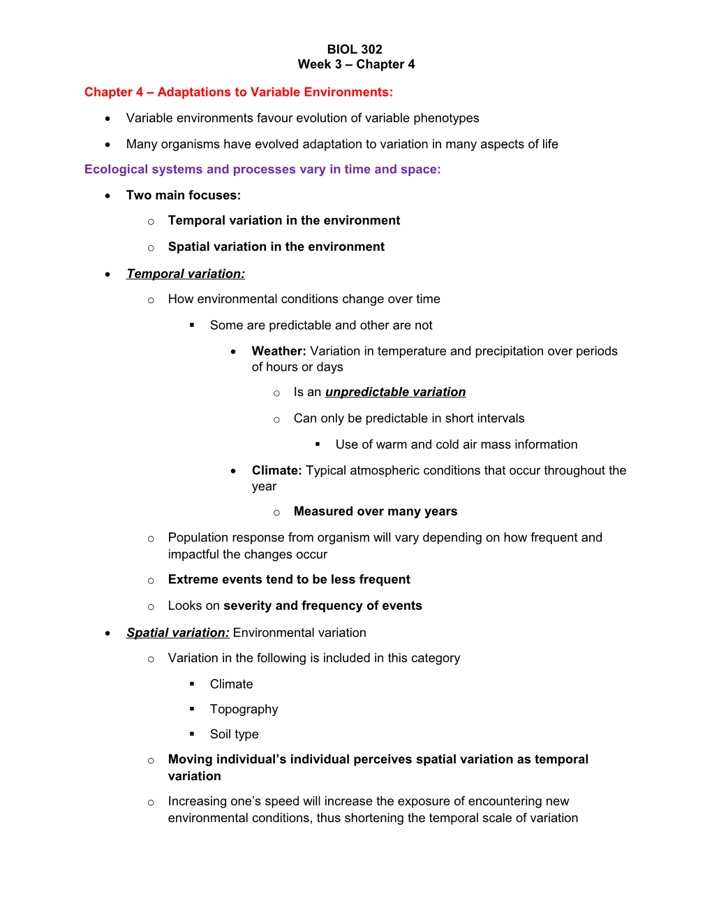 Chapter 4 Adaptations to Variable Environments