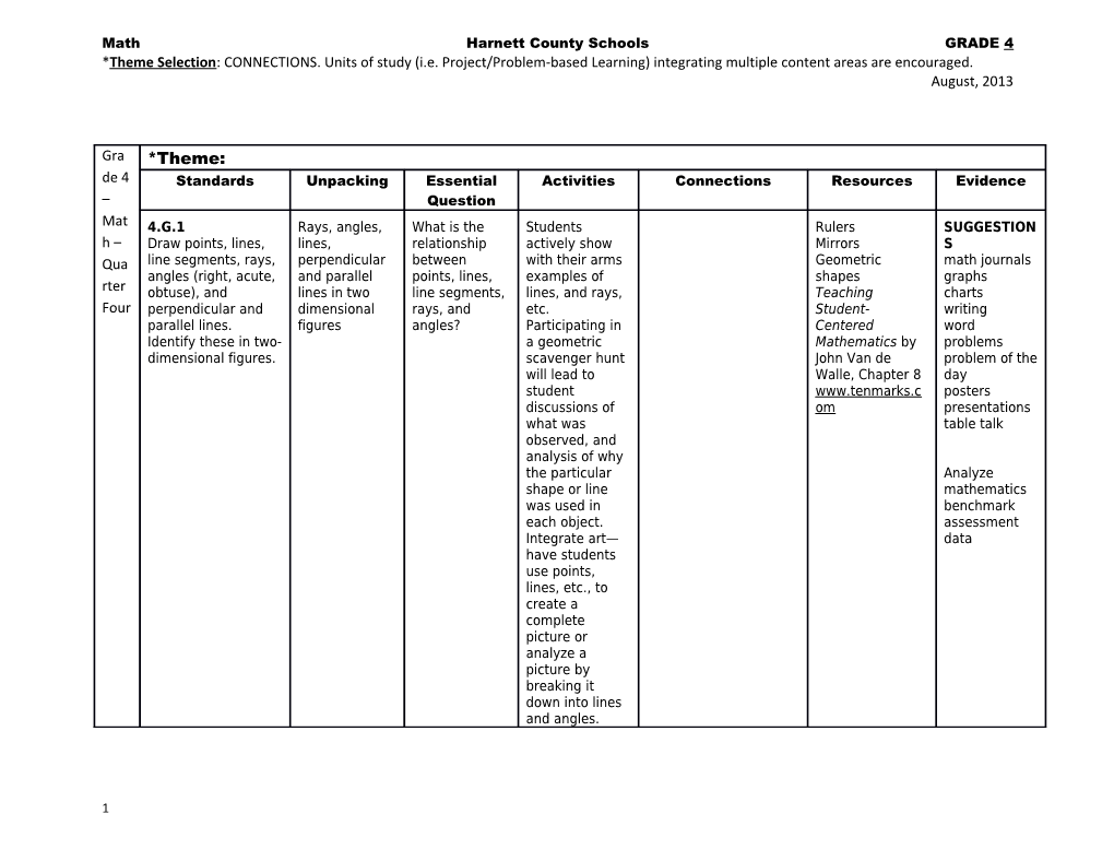 Grade 4 Math Quarter Four