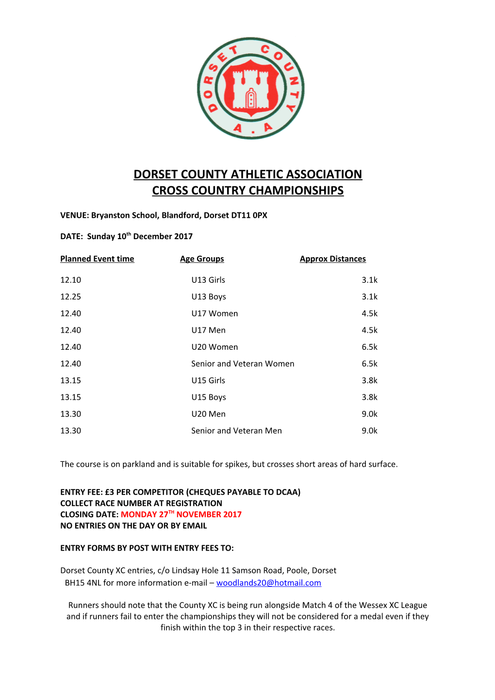 Dorset County Athletic Association