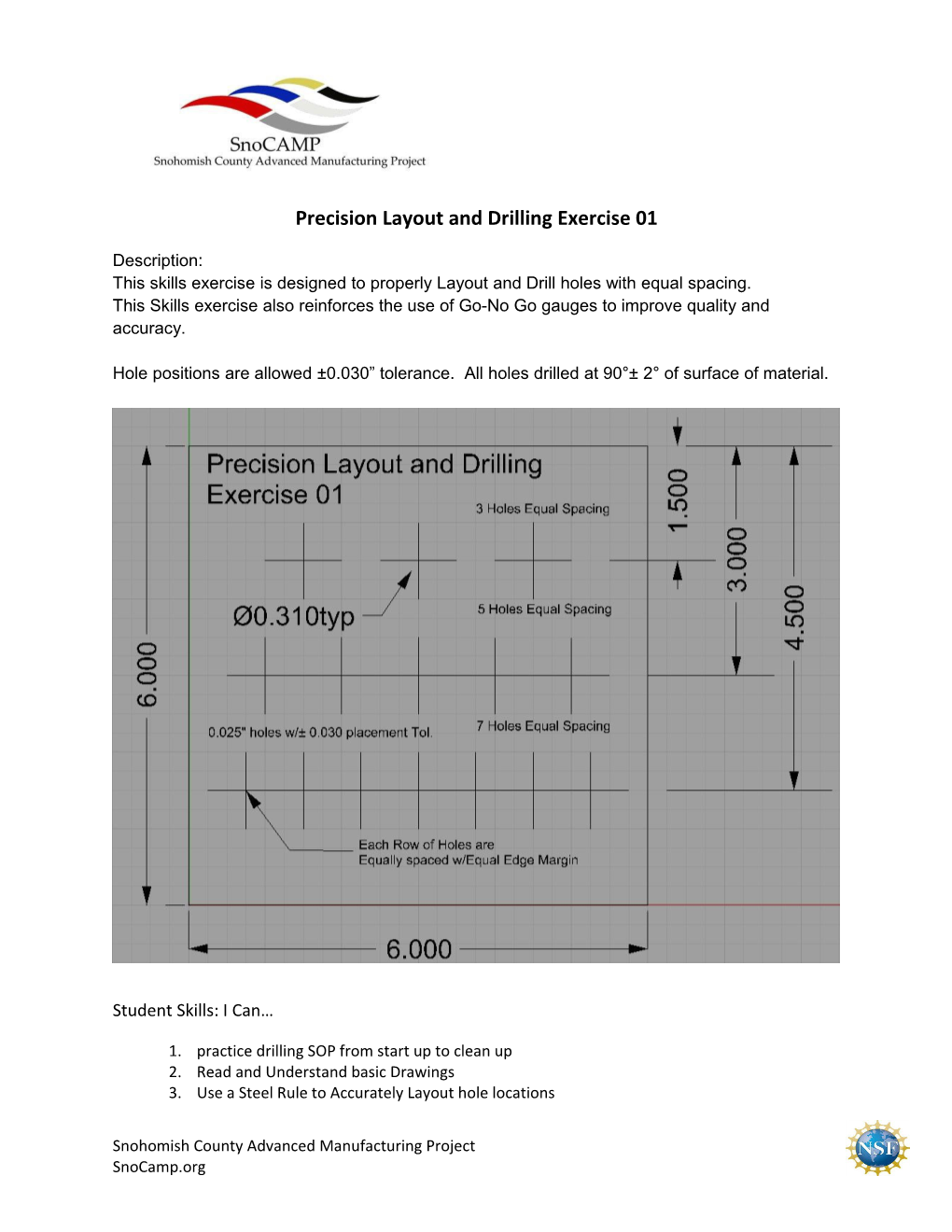 Precision Layout and Drilling Exercise 01