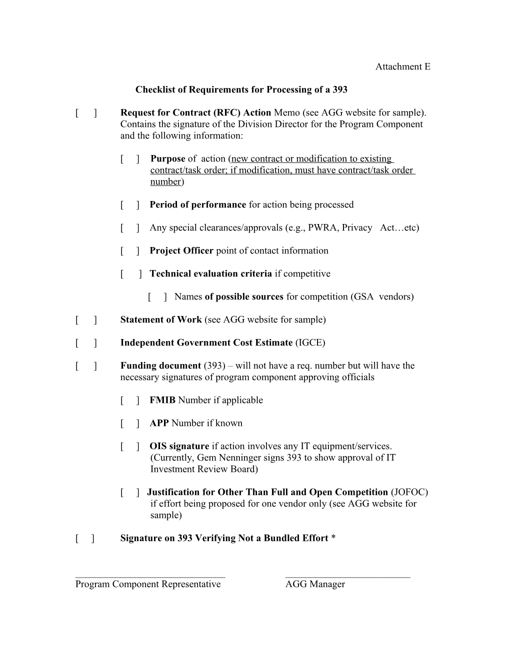 Requirements for Processing of a 393