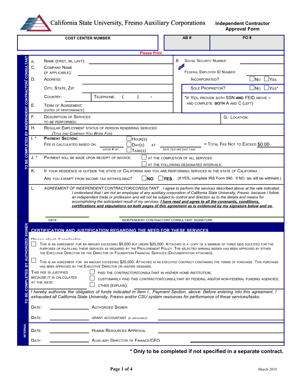 Cost Center Number