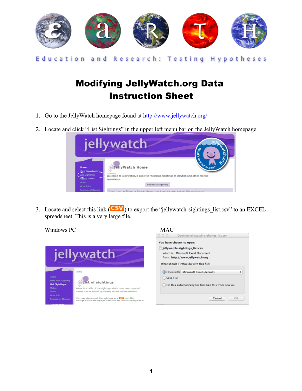 Modifying Jellywatch.Org Data Instruction Sheet