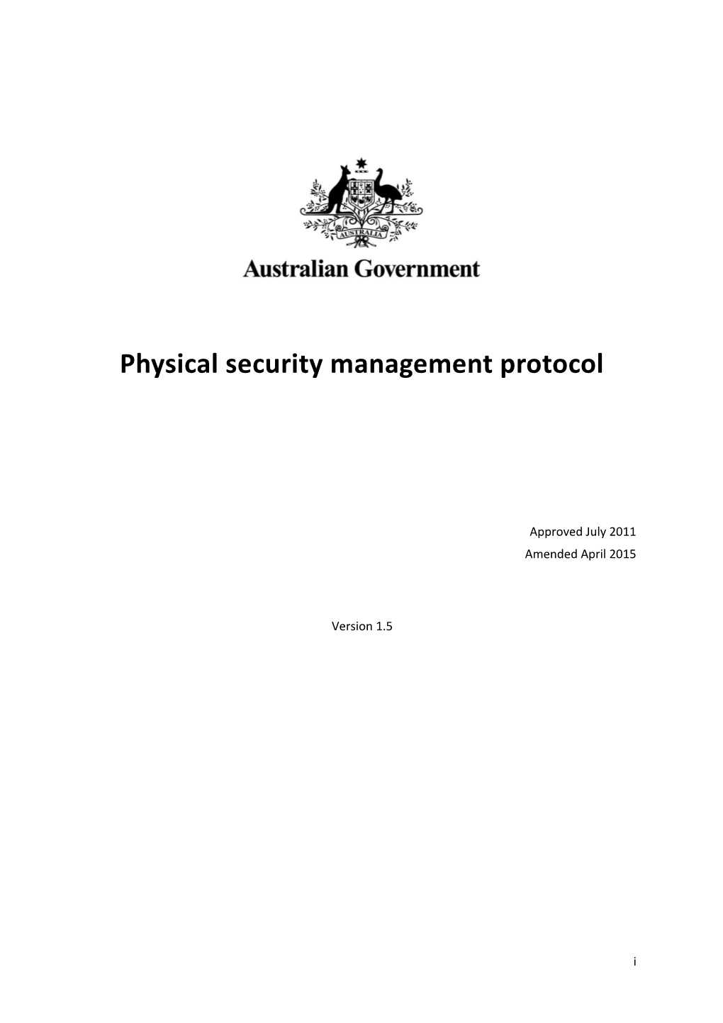 Physical Security Management Protocol