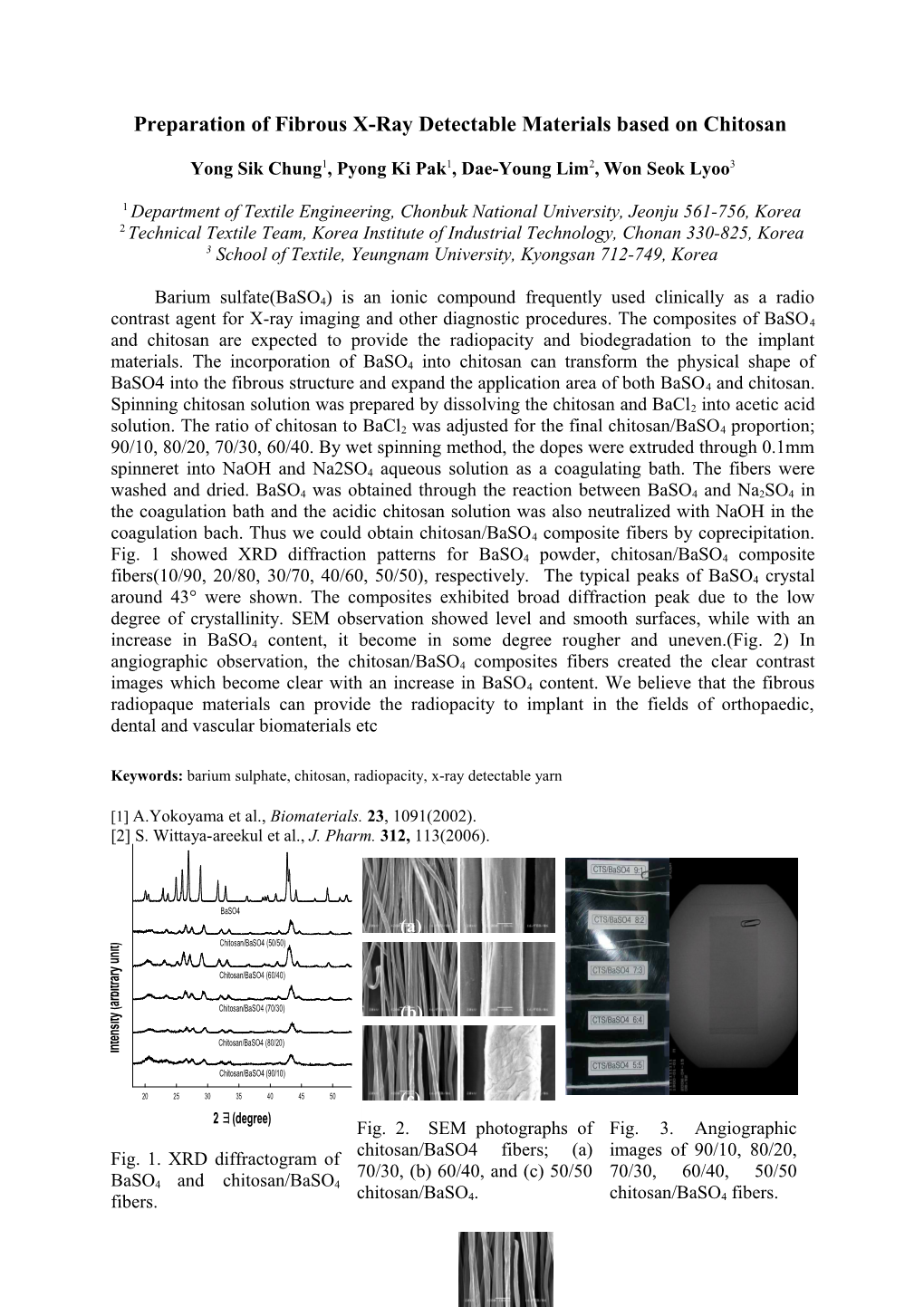 Instructions for Preparation of Biomaterials 2006 Abstract