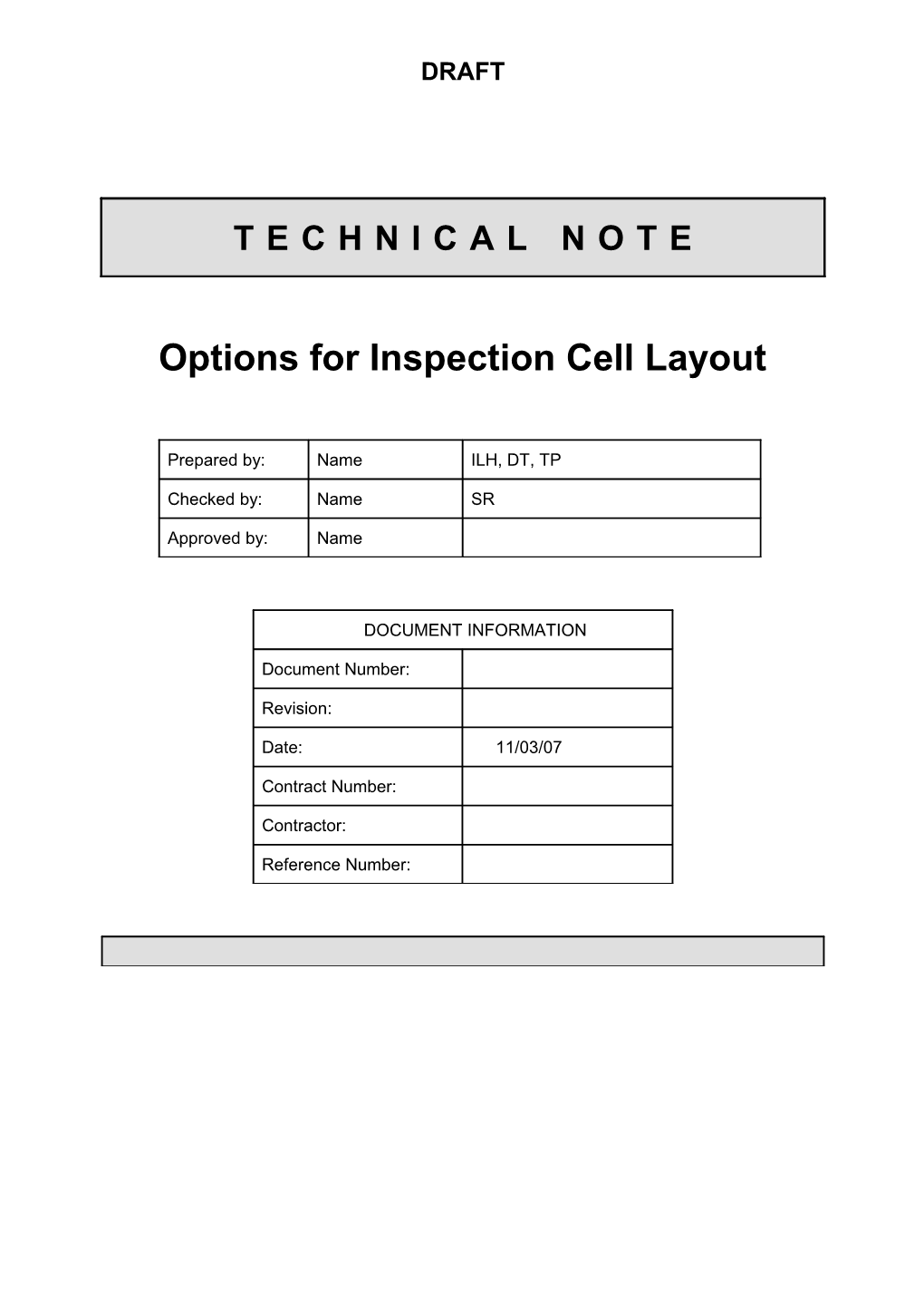 Options for Inspection Cell Layout