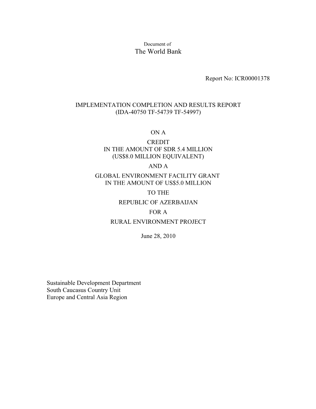 Document of the World Bank s2