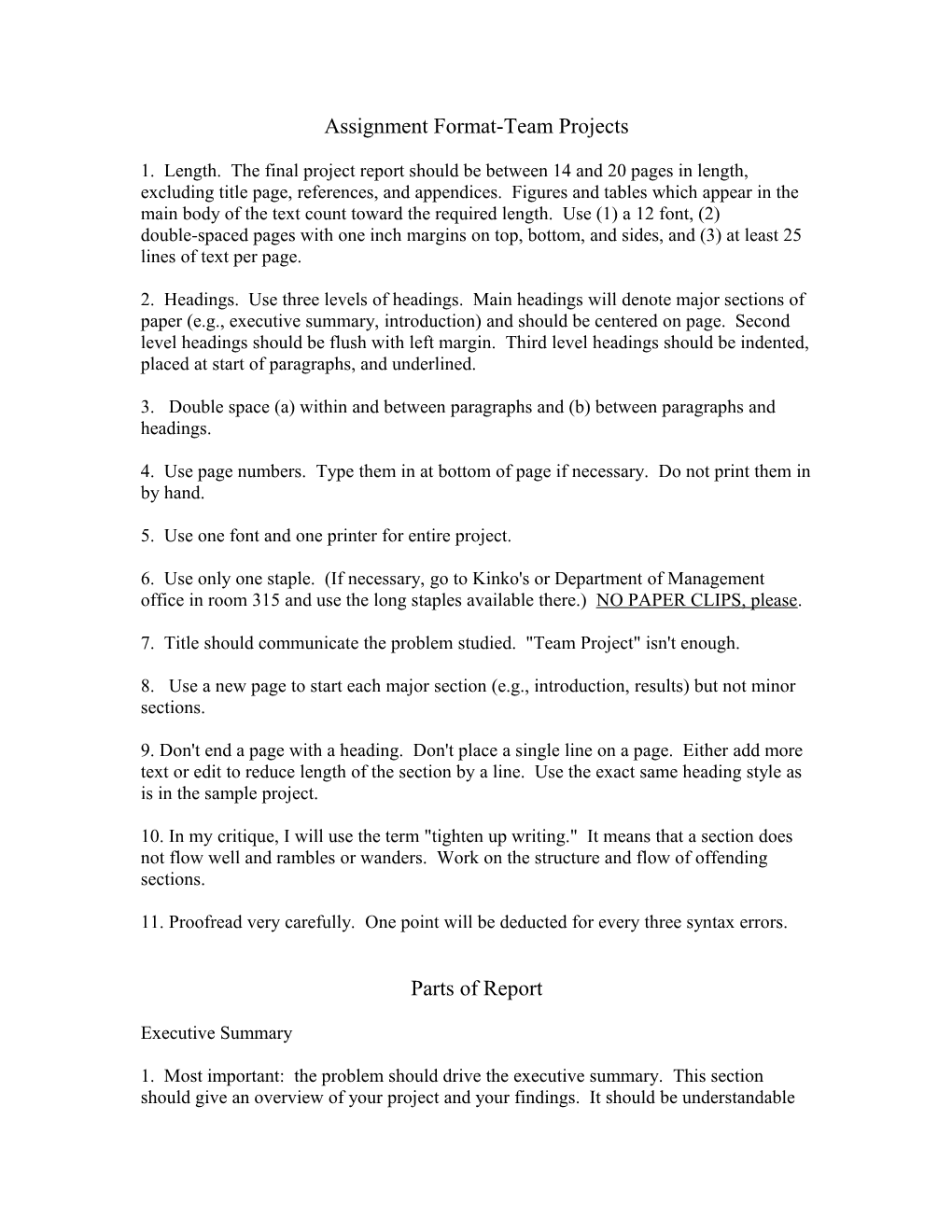 Assignment Format-Lens Model Projects