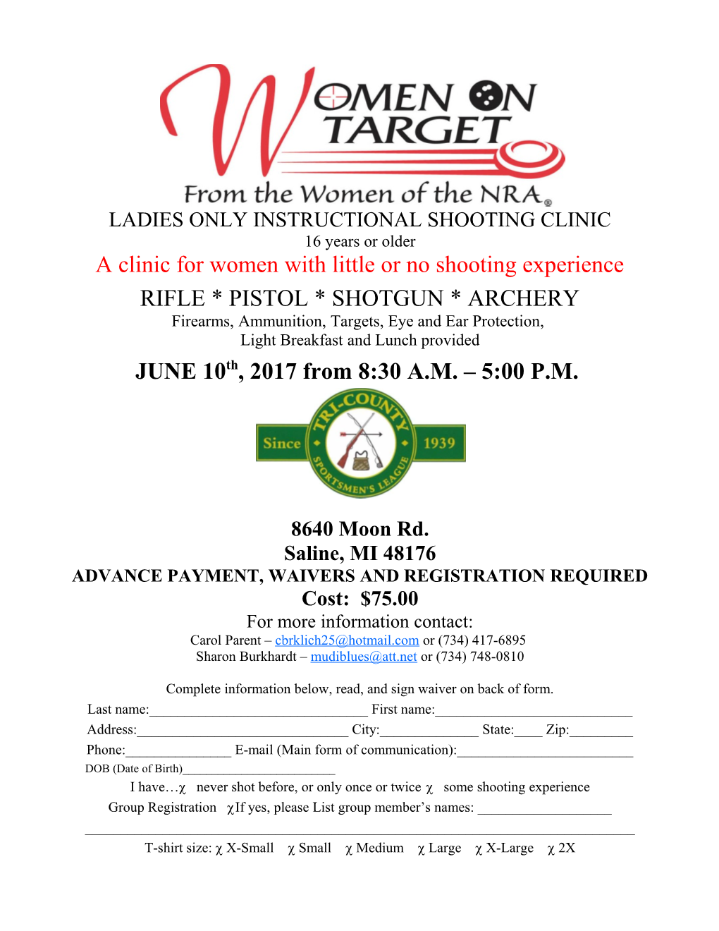 Ladies Only Instructional Shooting Clinic