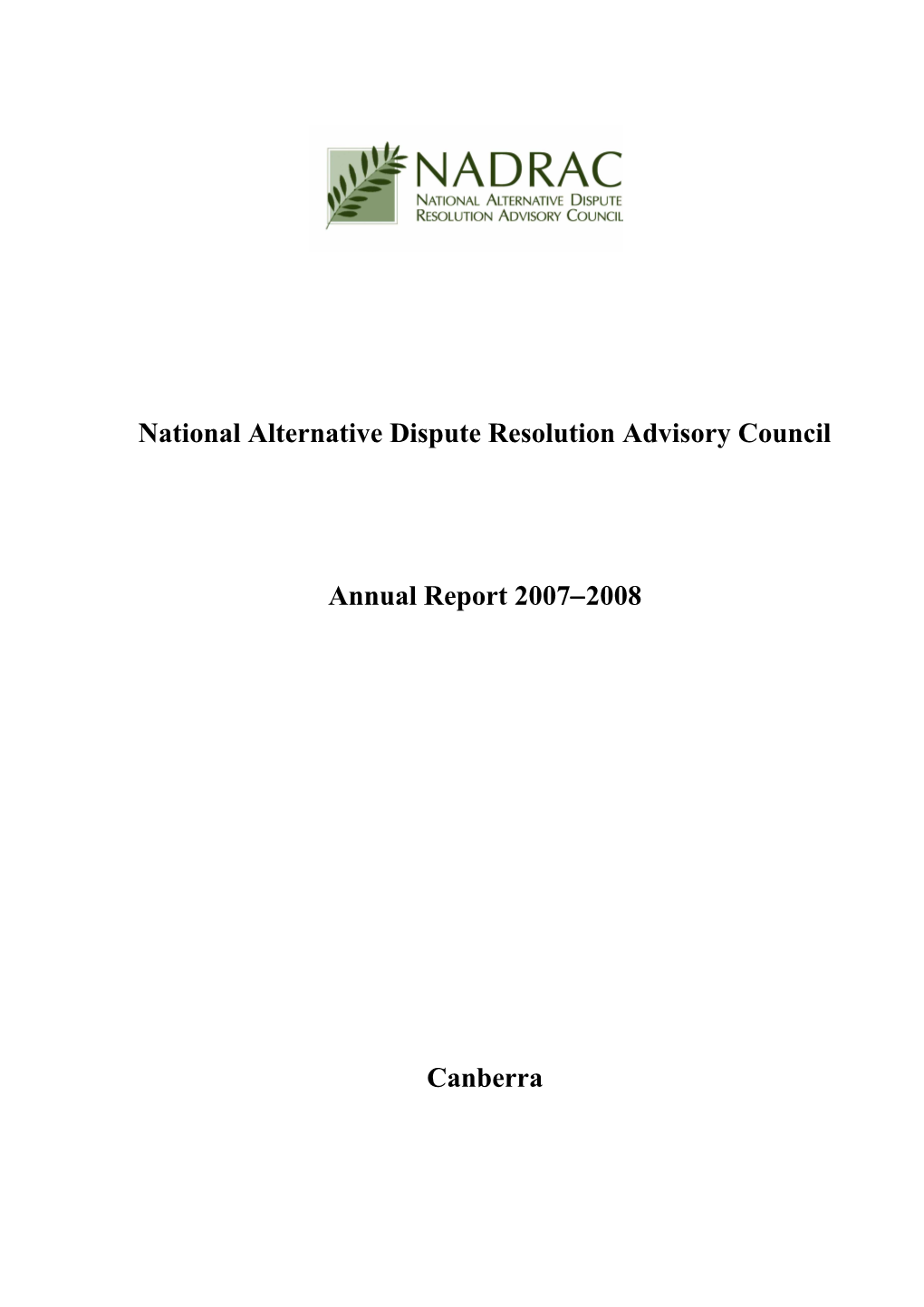 National Alternative Dispute Resolution Advisory Council s1