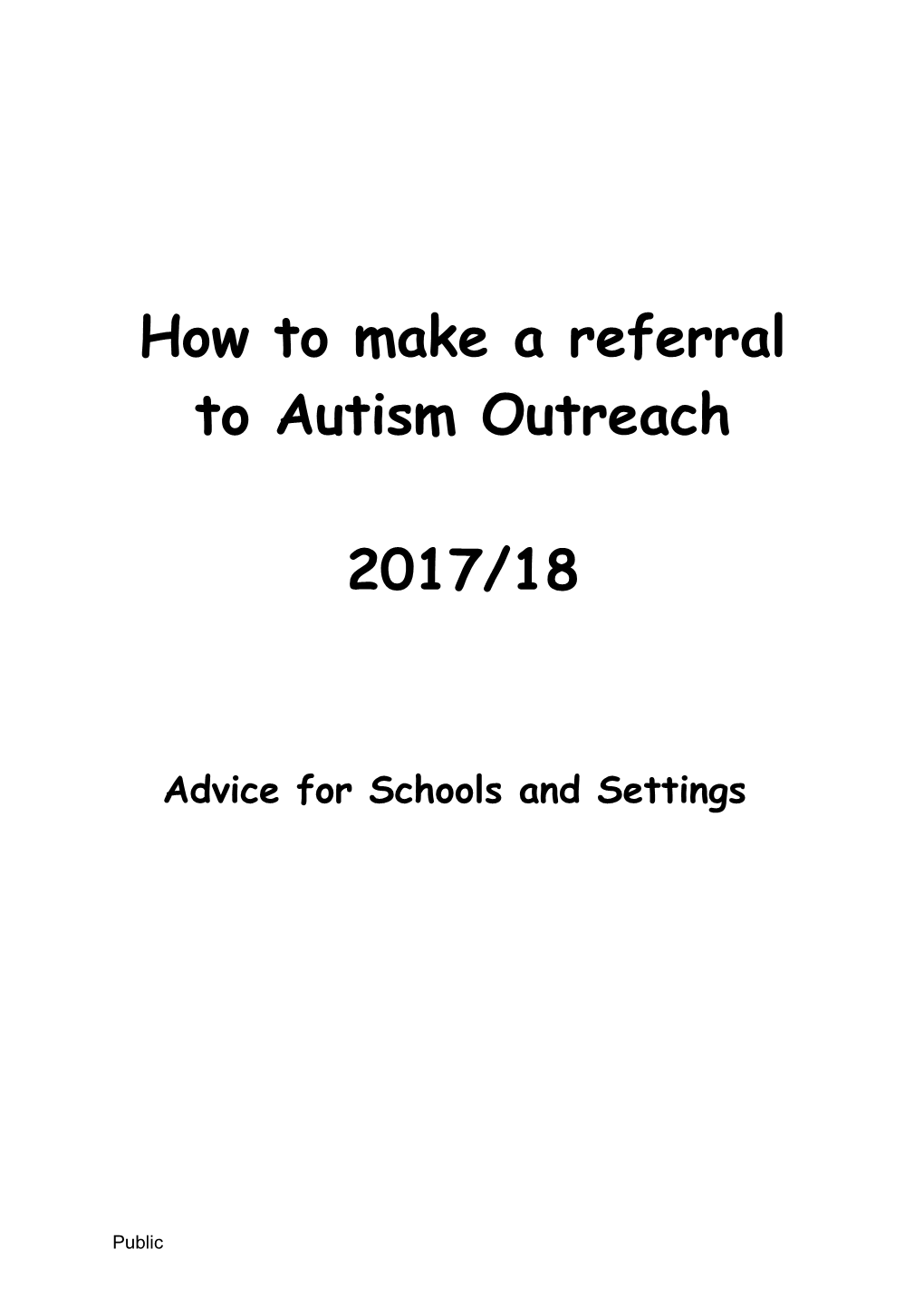 How to Make a Referral to Autism Outreach